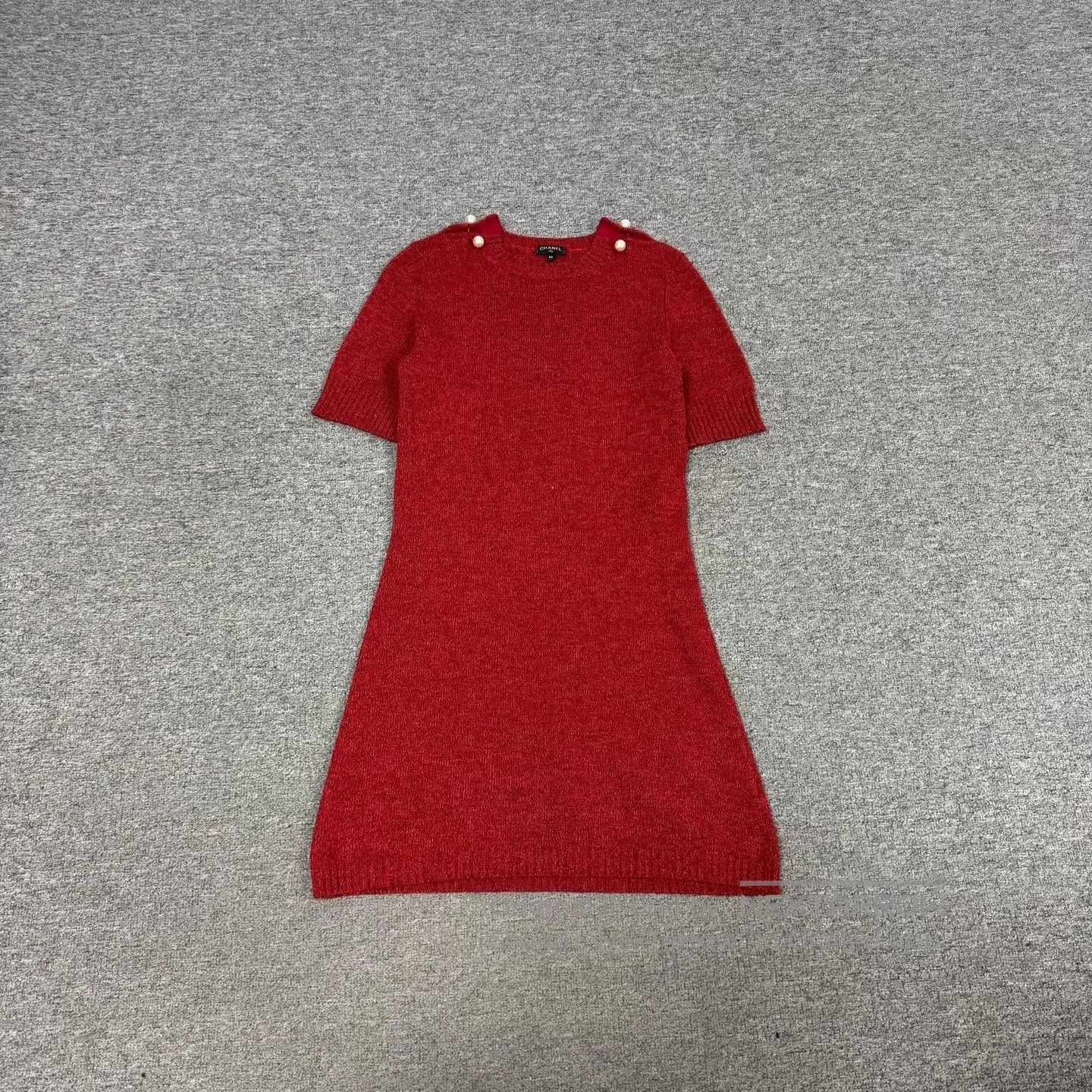 Chanel Chanel size 34 Red knitted dress| Size S / US 4 / IT 40 - 2 Thumbnail
