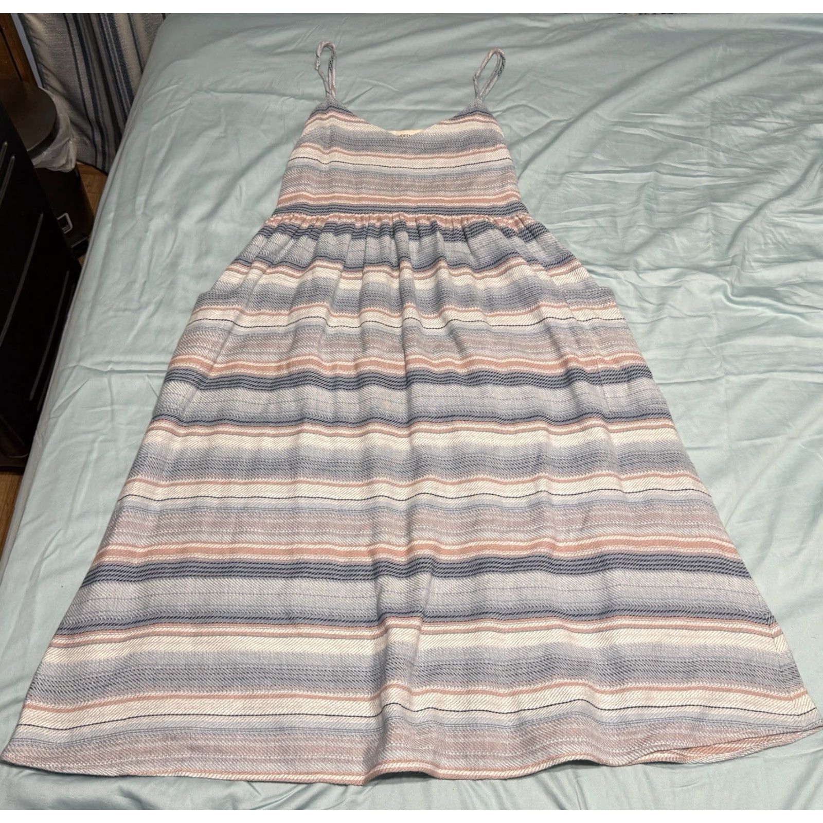 Mara Hoffman Mara Hoffman Striped Spaghetti Strap Dress with Pockets Sz 8 Midi Multicolor Women Adjustable Straps Long Dress States Size M / US 6-8 / IT 42-44 - 2 Thumbnail
