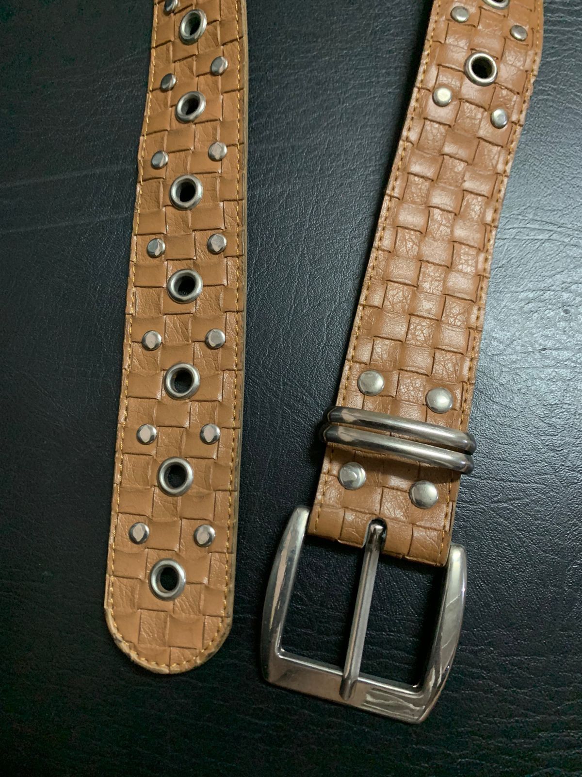 If Six Was Nine × Japanese Brand × Le Grande Bleu (L.G.B.) Brown leather ring belt Size ONE SIZE - 3 Thumbnail