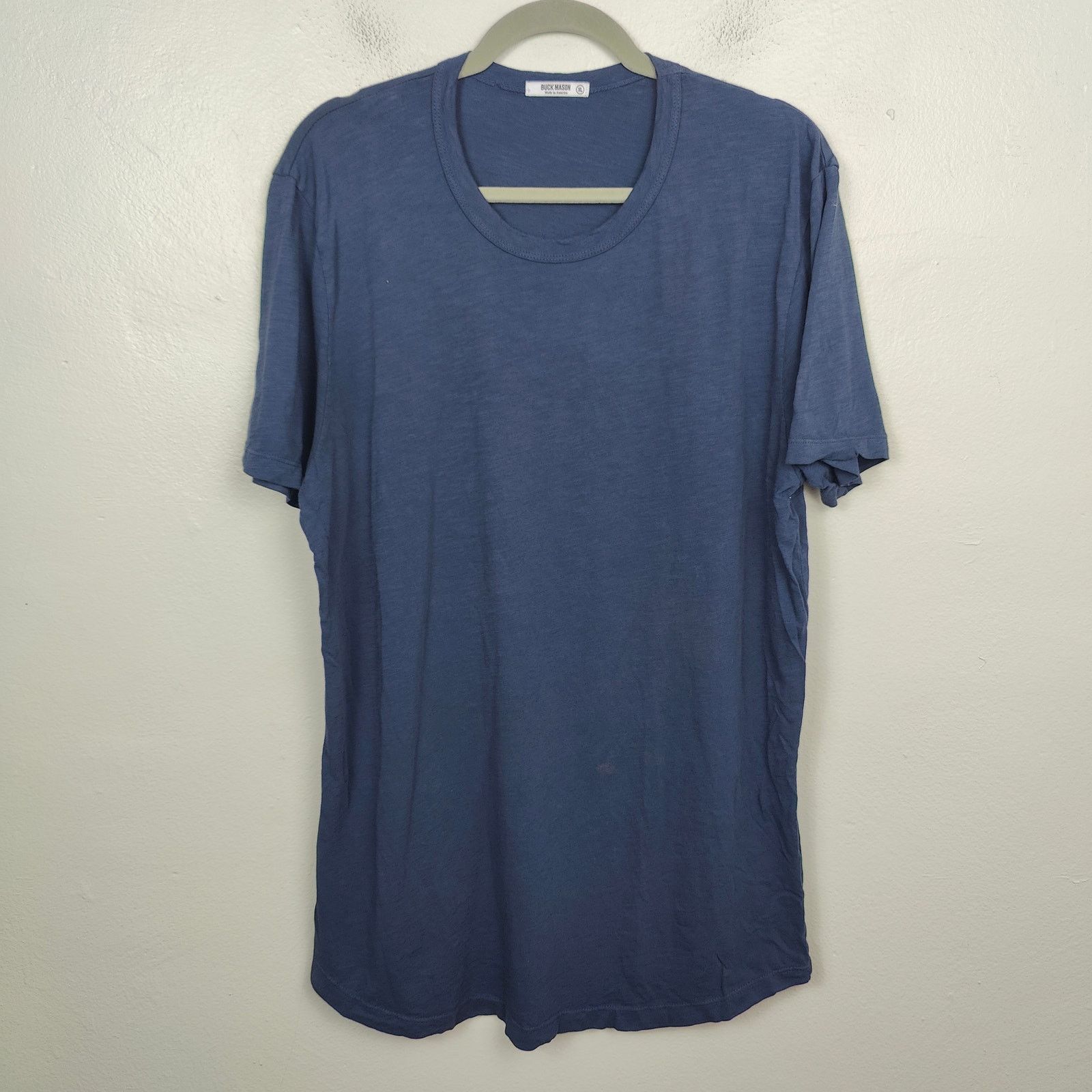 Buck Mason Buck Mason T-Shirt Mens XL Navy Blue Short Sleeve Crewneck Size US XL / EU 56 / 4 - 1 Thumbnail
