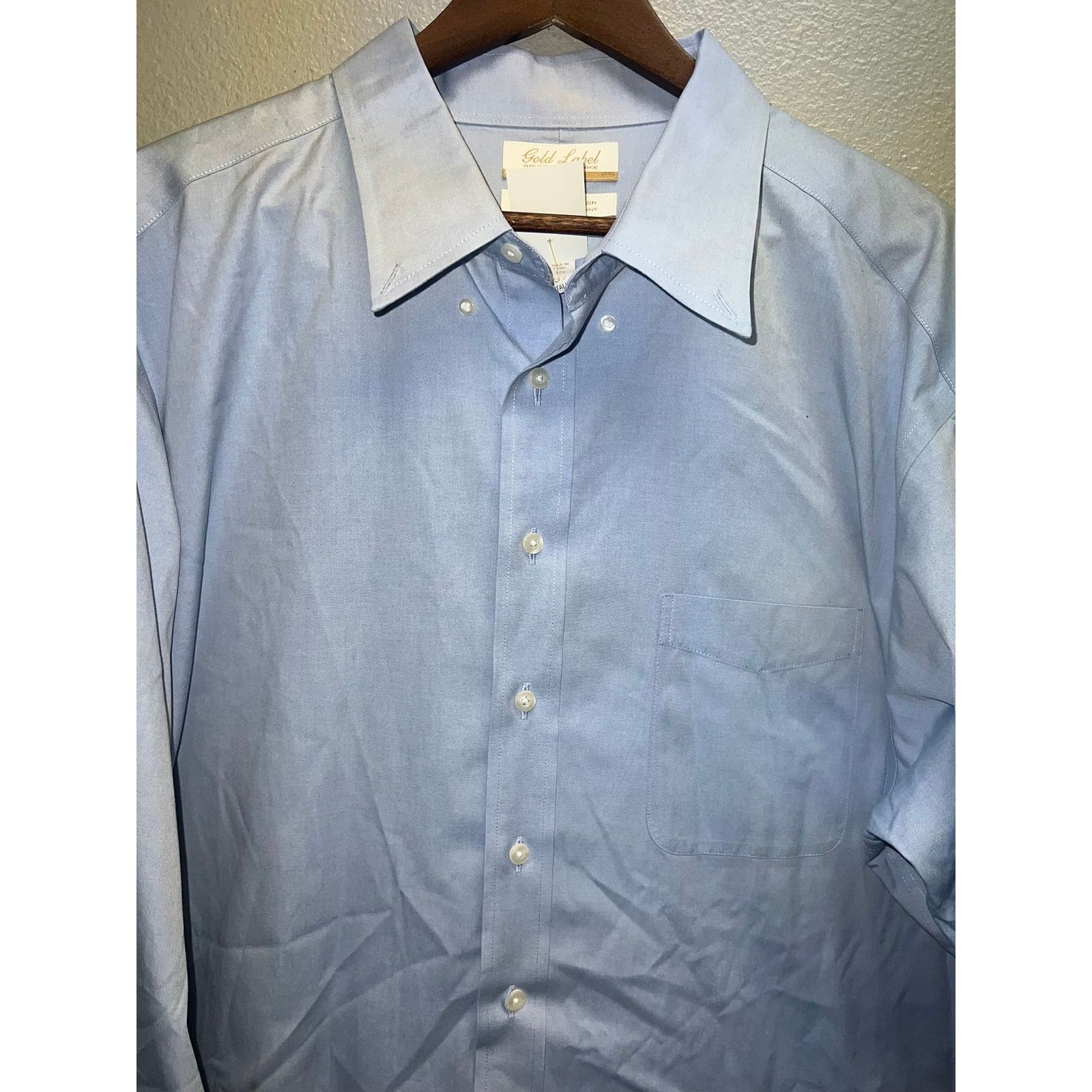 Roundtree & Yorke Gold Label Roundtree Yorke Shirt Non Iron EZ Top Mens XL Size US XL / EU 56 / 4 - 3 Thumbnail