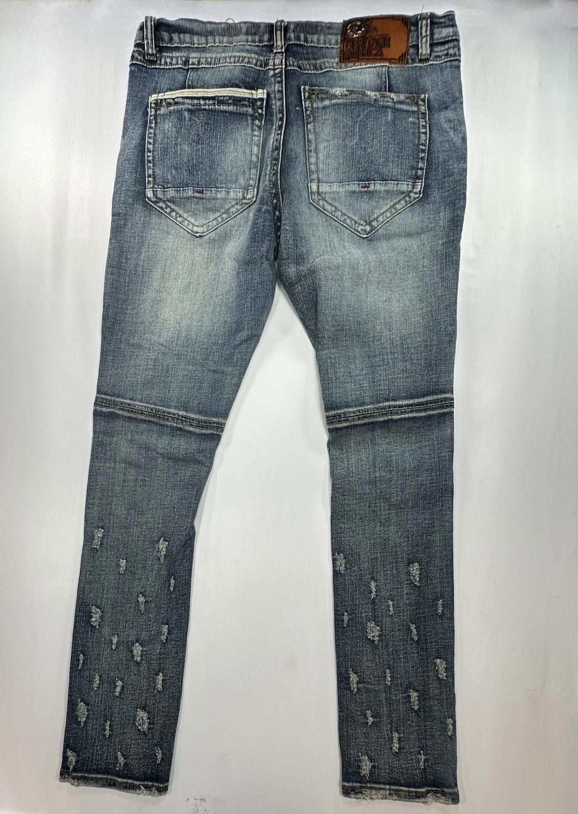 Other Heritage America Distressed Denim Jeans Blue Men 38/34 Size US 38 / EU 54 - 2 Thumbnail