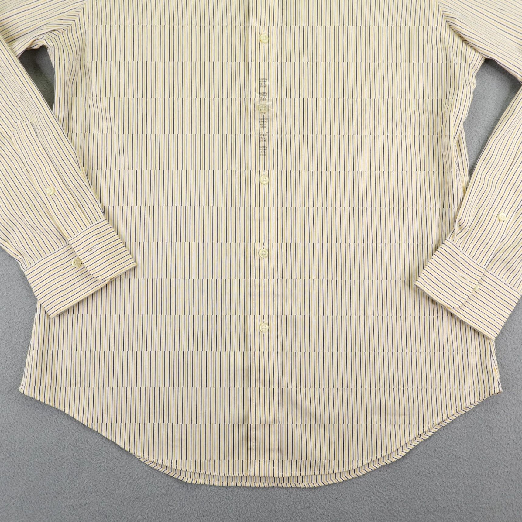 Polo Ralph Lauren VINTAGE Polo Ralph Lauren Shirt Men Medium Cotton Button-Up Striped Collared Long Sleeve Yellow Blue White 90s Classic Mens Size US M / EU 48-50 / 2 - 4 Thumbnail