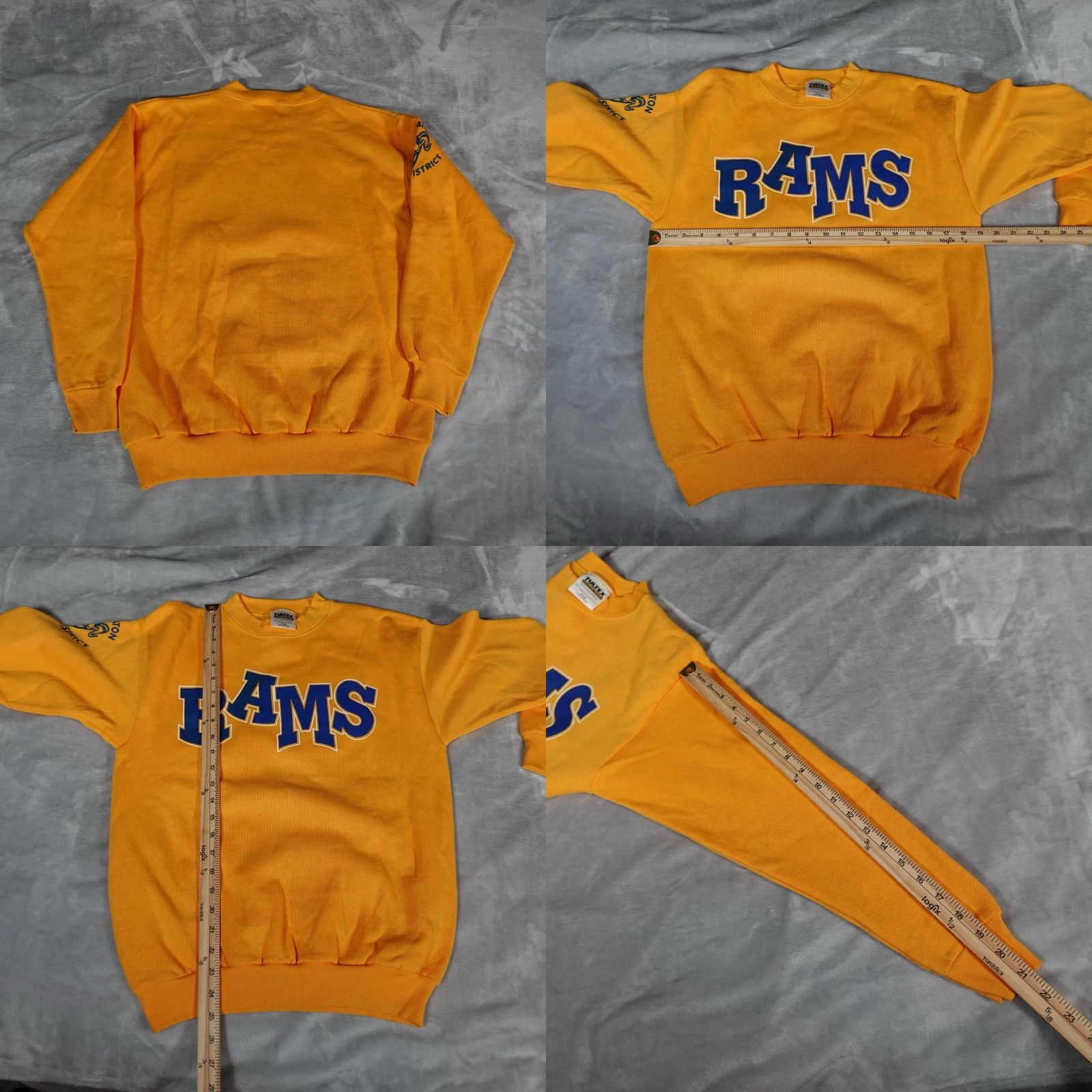 Vintage VINTAGE Wheaton Park District Rams Football Sweatshirt Mens S Gold 90s NFL Team Logo Size US S / EU 44-46 / 1 - 8 Thumbnail