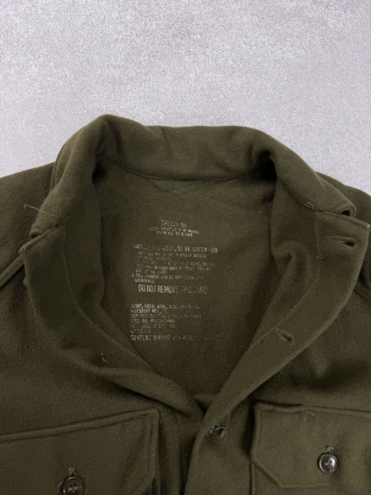 Vintage Vintage US Army OG-108 Olive Green Wool Field Jacket Shirt Size US M / EU 48-50 / 2 - 12 Thumbnail