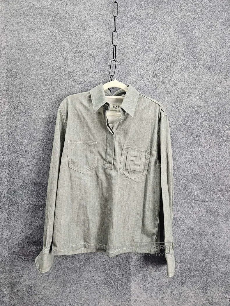 Fendi Fendi Solid long-sleeve shirt Size XS / US 0-2 / IT 36-38 - 1 Thumbnail