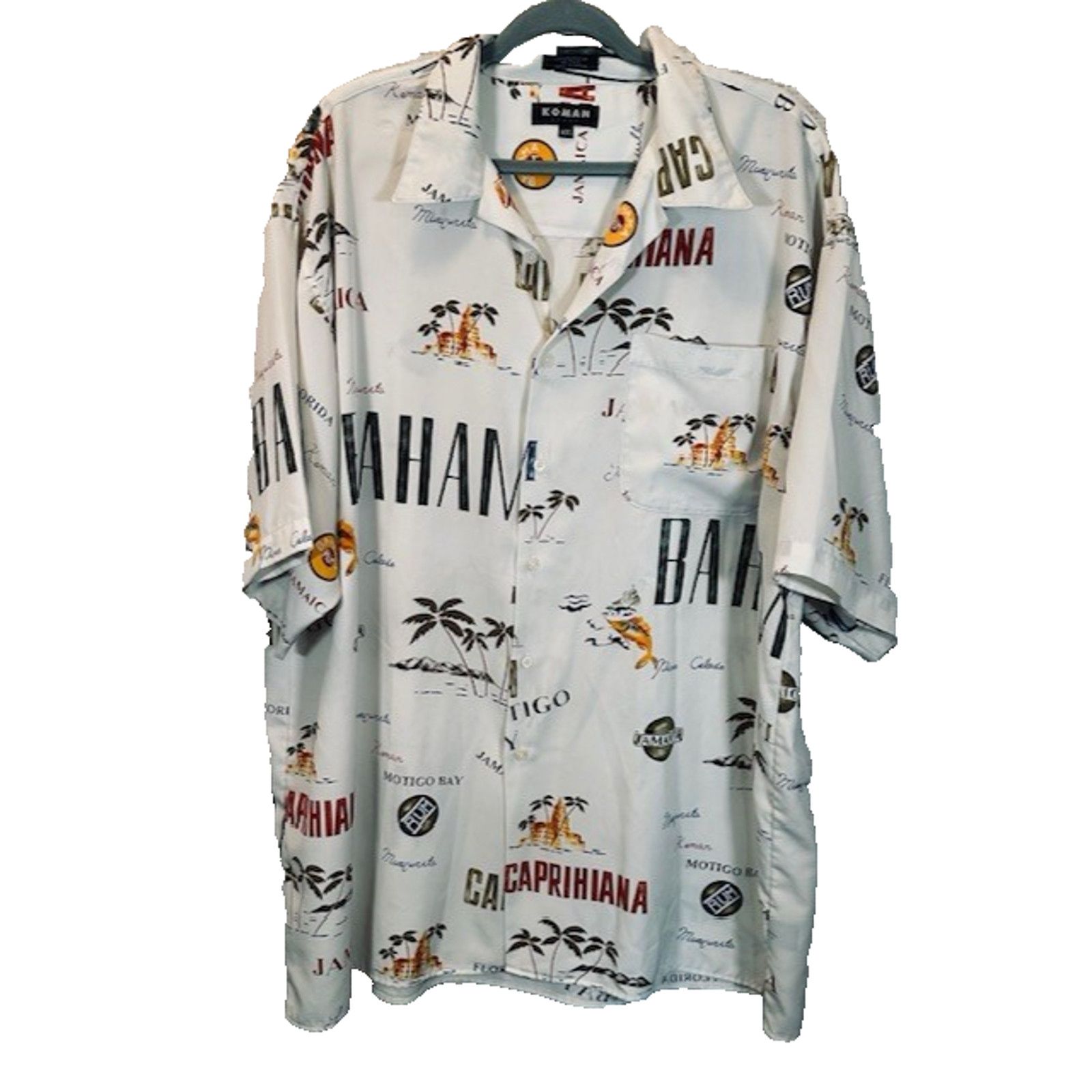 Koman Koman Sport Hawaiian XXL Button Shirt Jamaica/Rum/Motigo Bay Size US XXL / EU 58 / 5 - 1 Thumbnail
