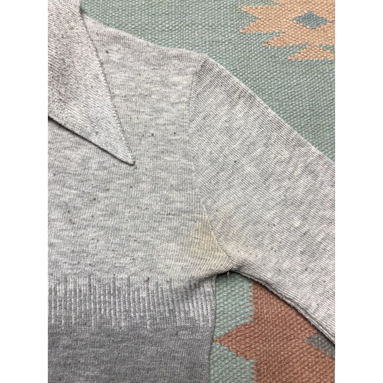 Vintage VINTAGE 70s knit sweater dagger collar open neck abstract Women’s L Size L / US 10 / IT 46 - 3 Thumbnail
