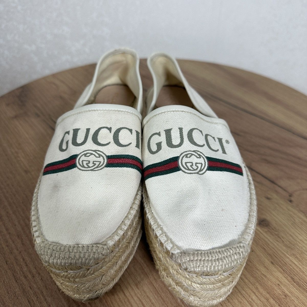 Gucci gucci espadrilles logo platformm Size US 8 / IT 38 - 4 Thumbnail