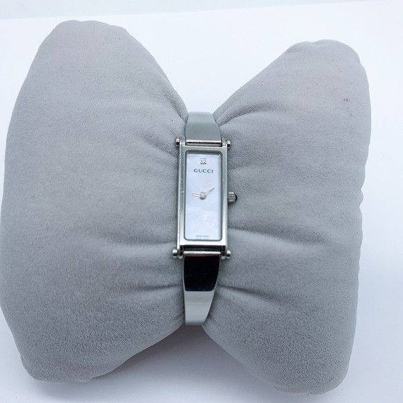 Gucci Gucci 1500L Rectangular Stainless Steel Quartz Bangle Watch Size ONE SIZE - 2 Thumbnail