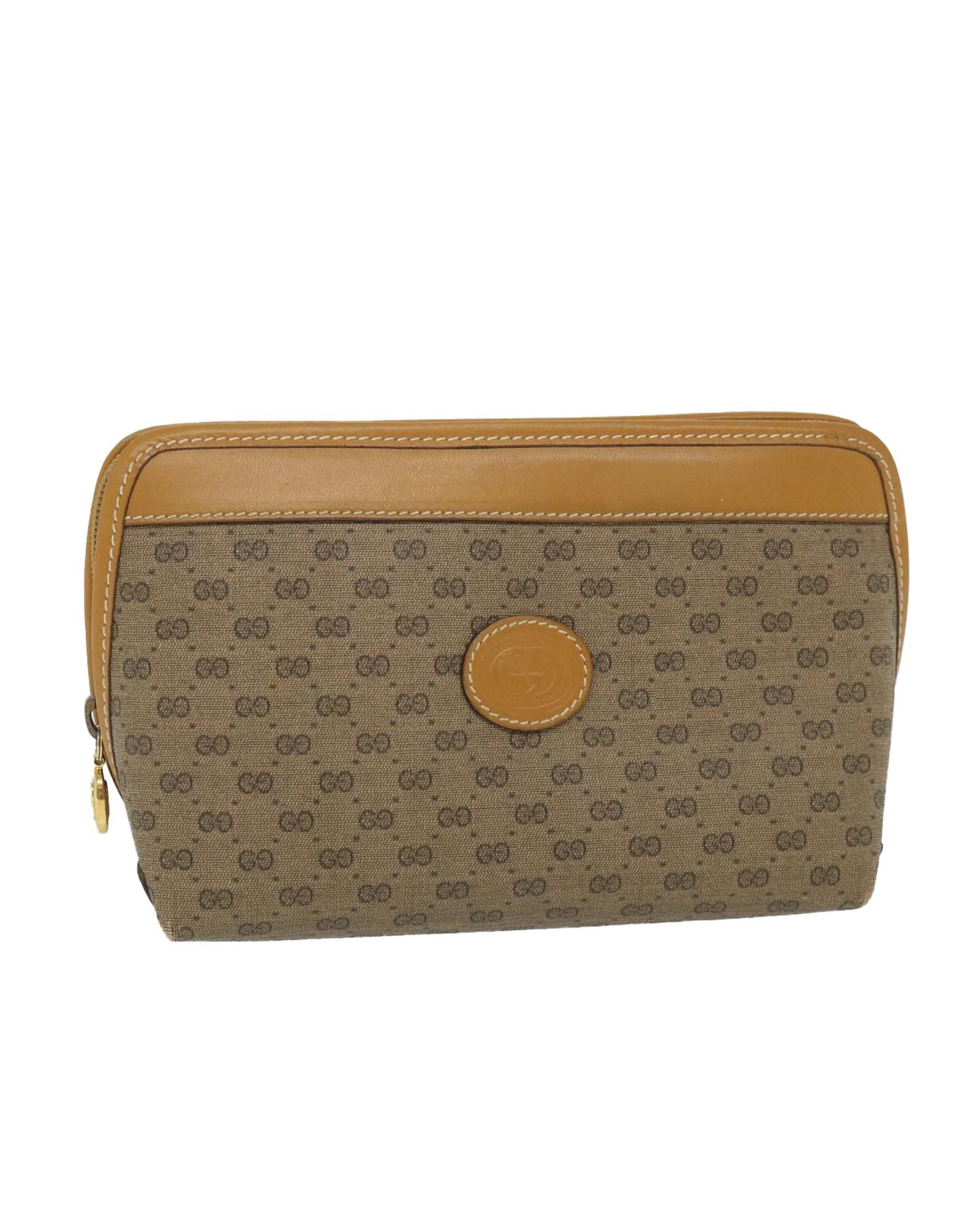 image of Gucci Gg Canvas Beige Pouch For Everyday Essentials, Women's