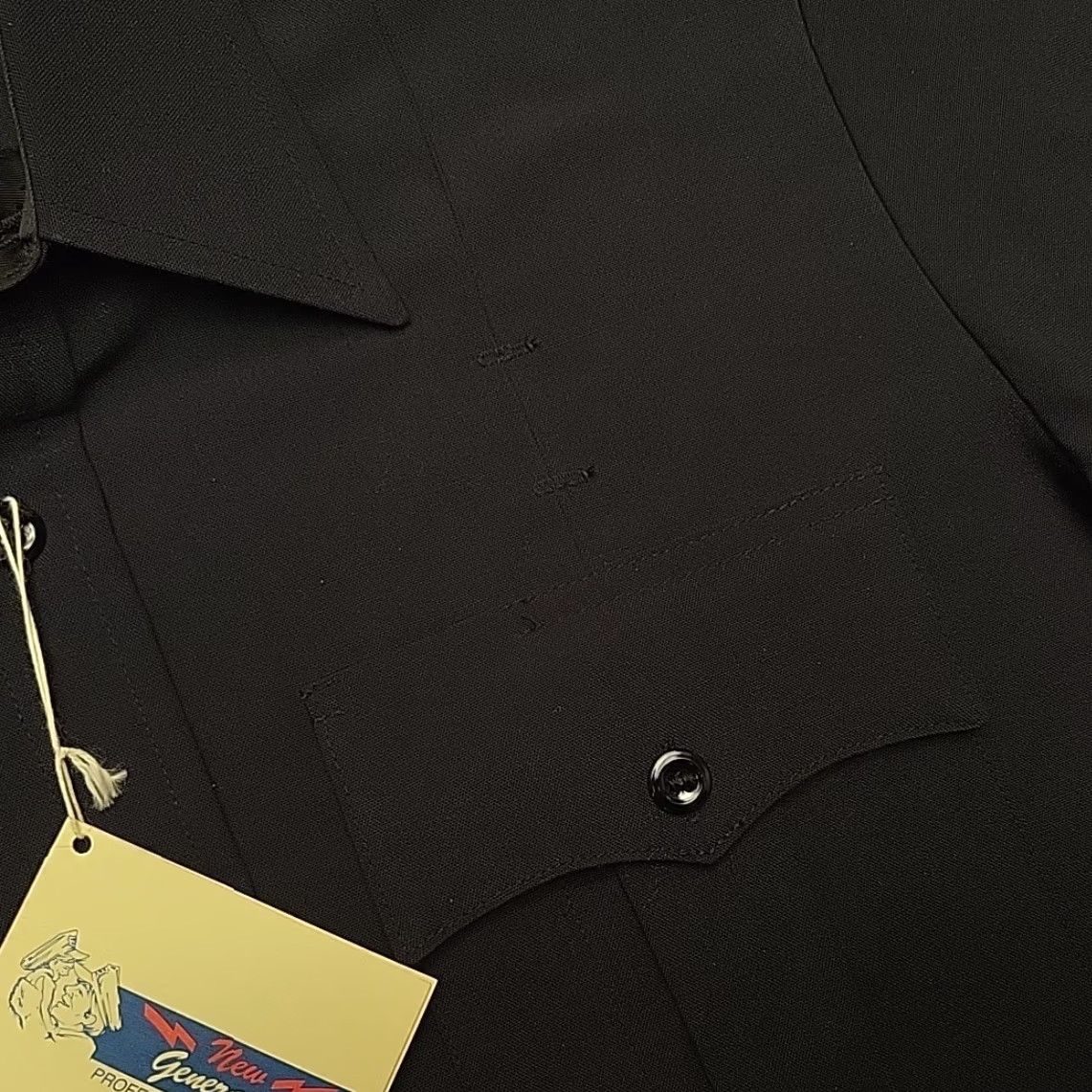 Vintage VINTAGE Horace Small Shirt Mens 15.5 33 Navy Long Sleeve Wool Blend Uniform Button NEW Size US L / EU 52-54 / 3 - 2 Thumbnail