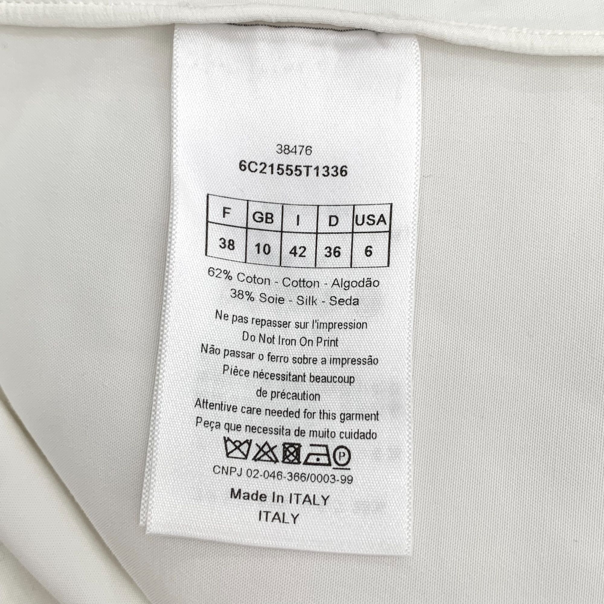 Dior Christian Dior White Floral Print Cotton Collared Single-Bre Size XS / US 0-2 / IT 36-38 - 4 Thumbnail