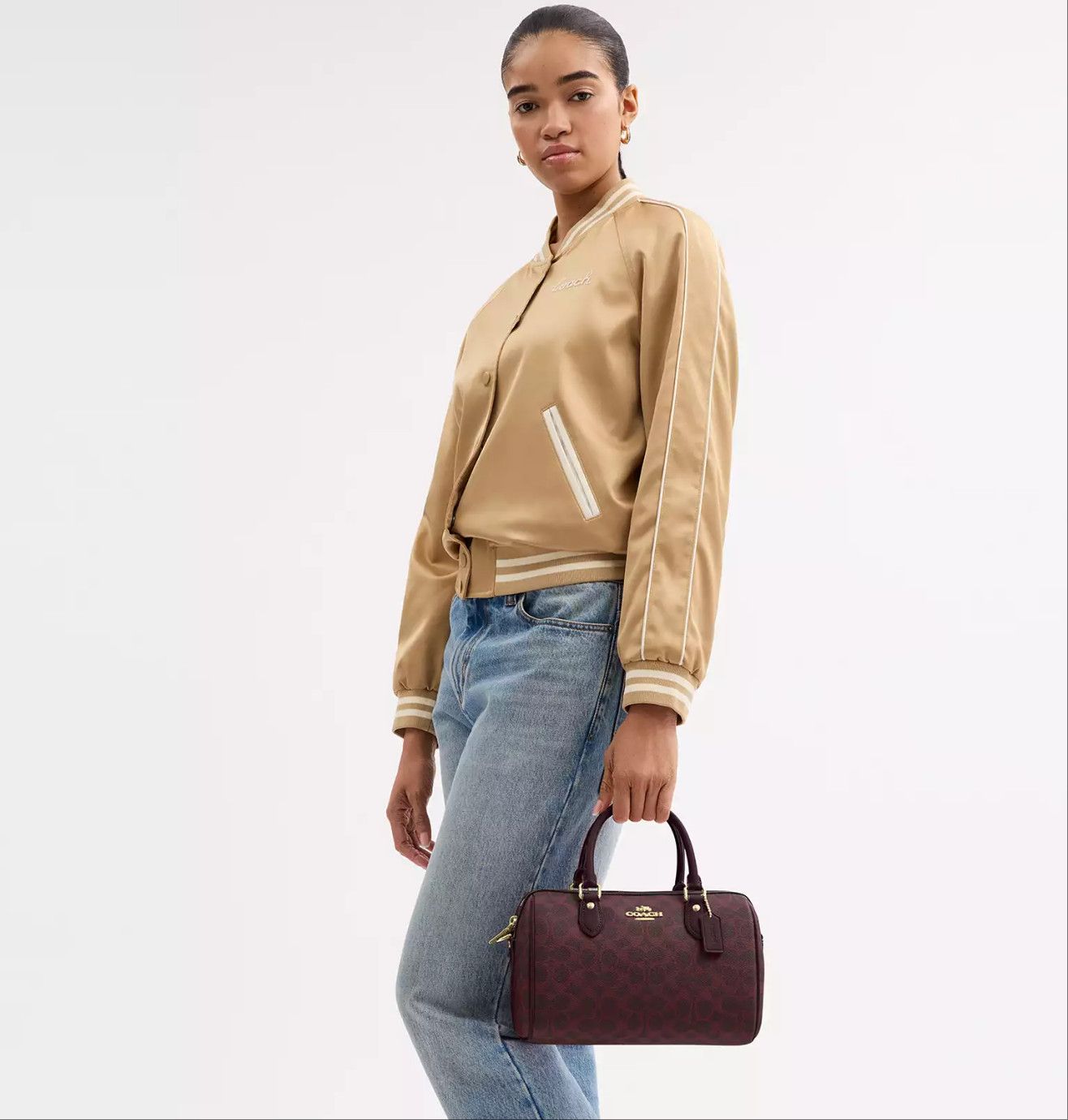 Coach NWT Coach Rowan Satchel Bag In Signature Canvas CV961 Size ONE SIZE - 7 Thumbnail