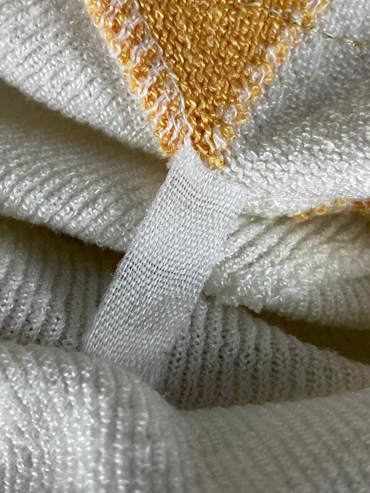 Vintage Ladies Vintage Bottega Agryle White Yellow Cardigan Size M Size M / US 6-8 / IT 42-44 - 9 Thumbnail