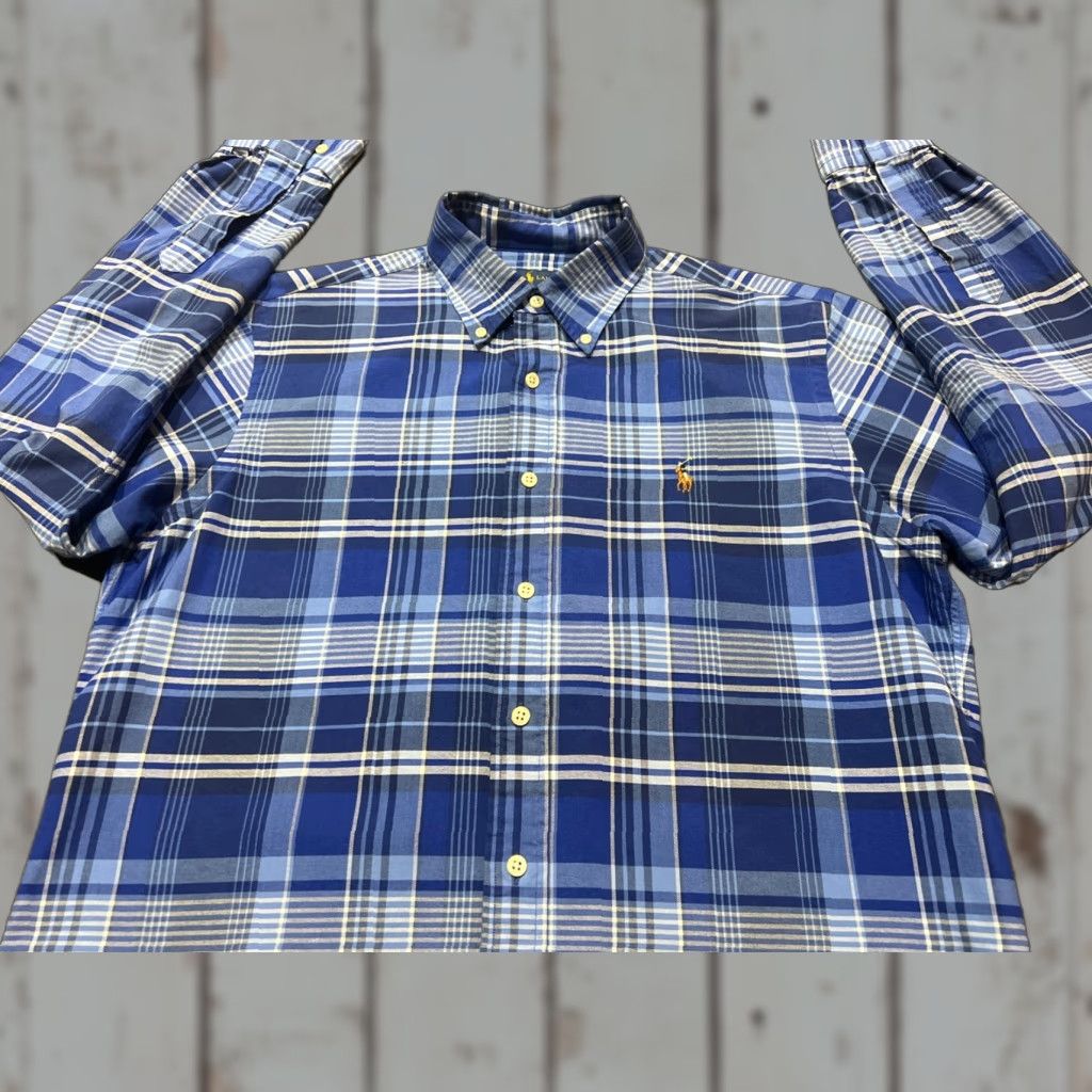 Ralph Lauren Ralph Lauren Shirt Men Button-Up Plaid Blue Long Sleeve M Size US M / EU 48-50 / 2 - 1 Thumbnail