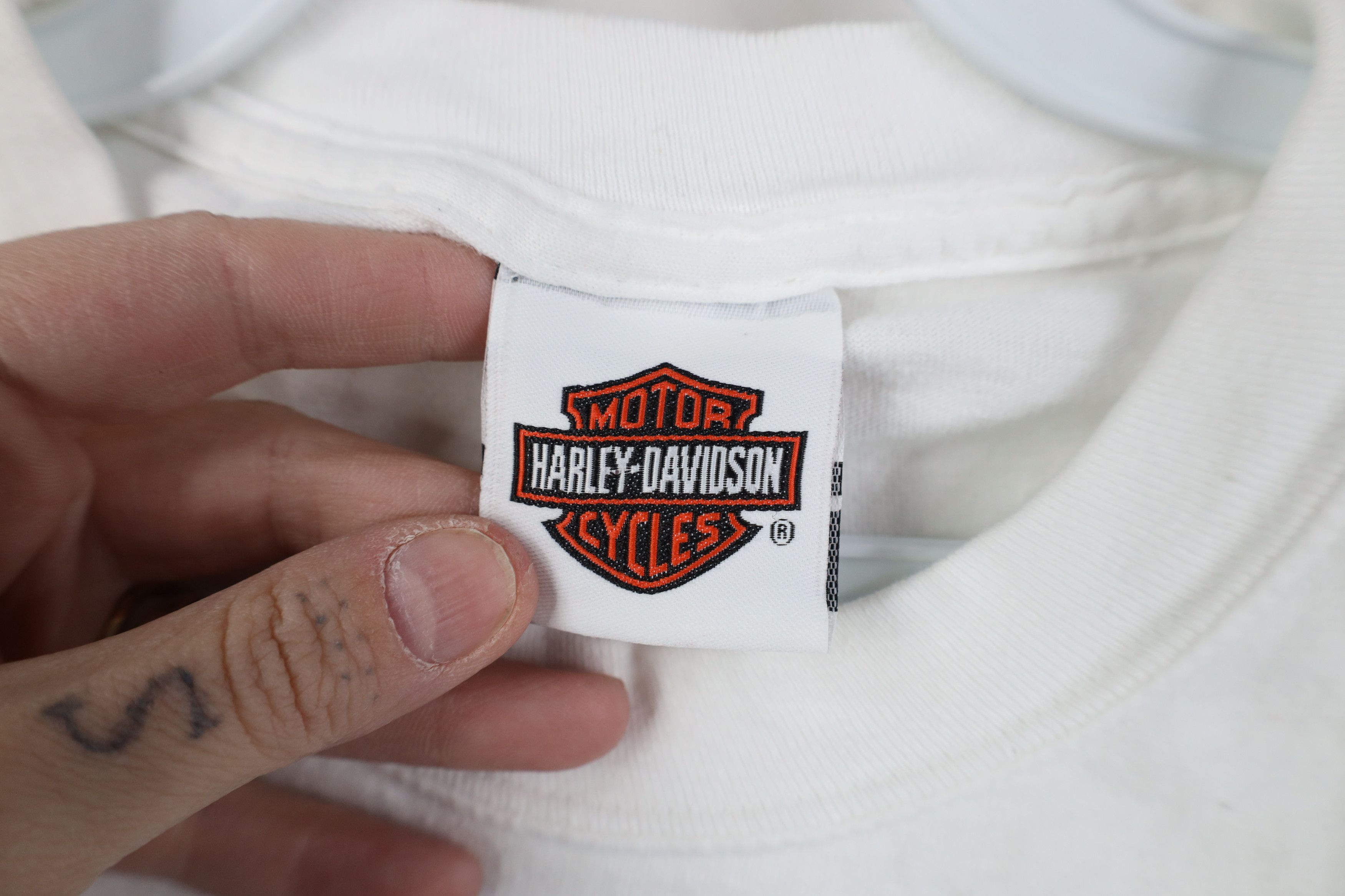 Harley Davidson Vintage Y2K 2004 Harley Davidson Stroke It T-Shirt White Size S / US 4 / IT 40 - 8 Thumbnail