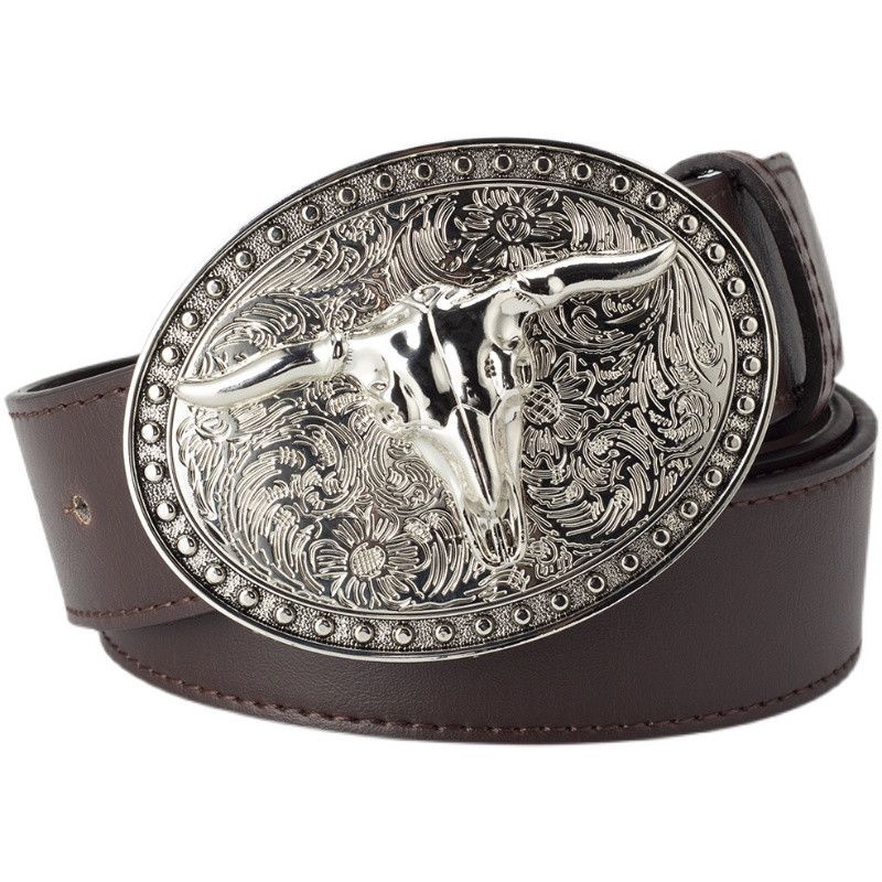 Designer Crazy Vintage Belt Riveted Belts Menswear Accessories Size ONE SIZE - 5 Thumbnail