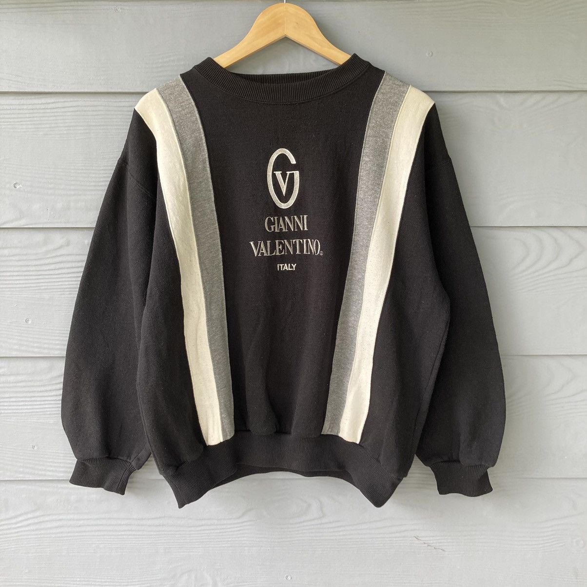 Gianni Valentino Vintage Giani Valentino Black Sweatshirts Size US L / EU 52-54 / 3 - 1 Thumbnail