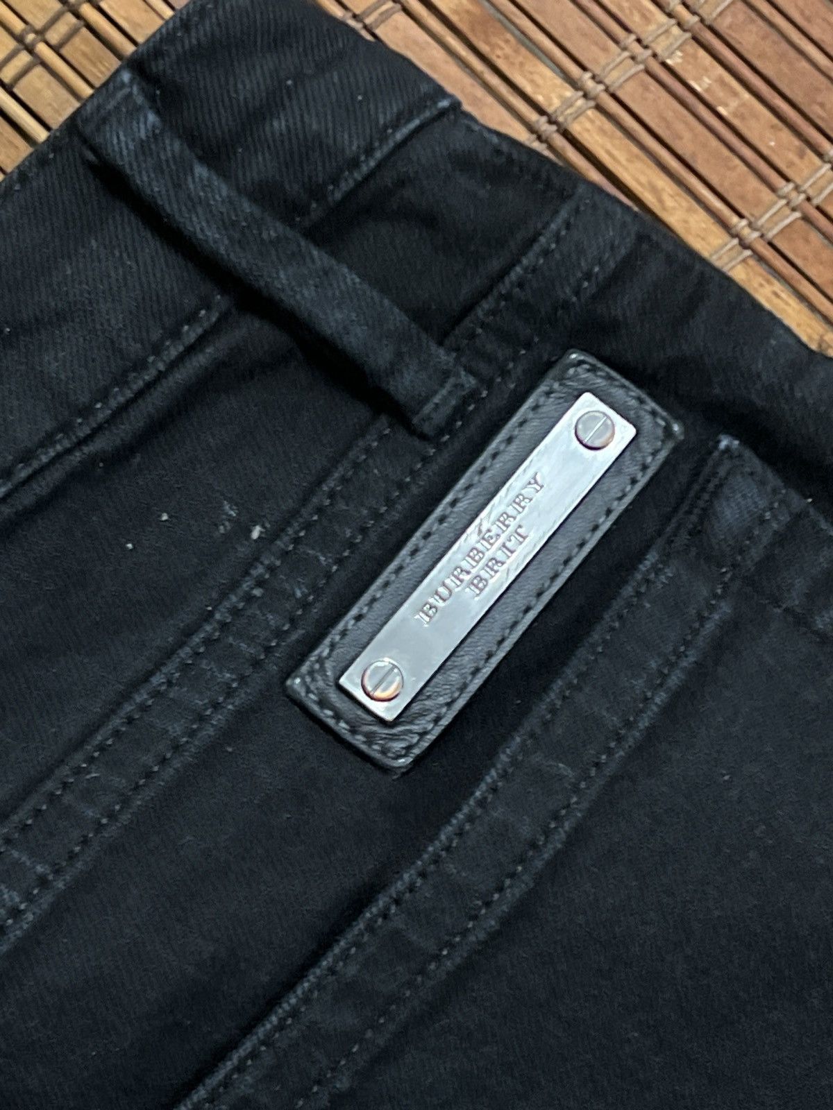 Burberry Burberry Brit black vintage slim straight leg denim jeans Size 29" - 6 Thumbnail