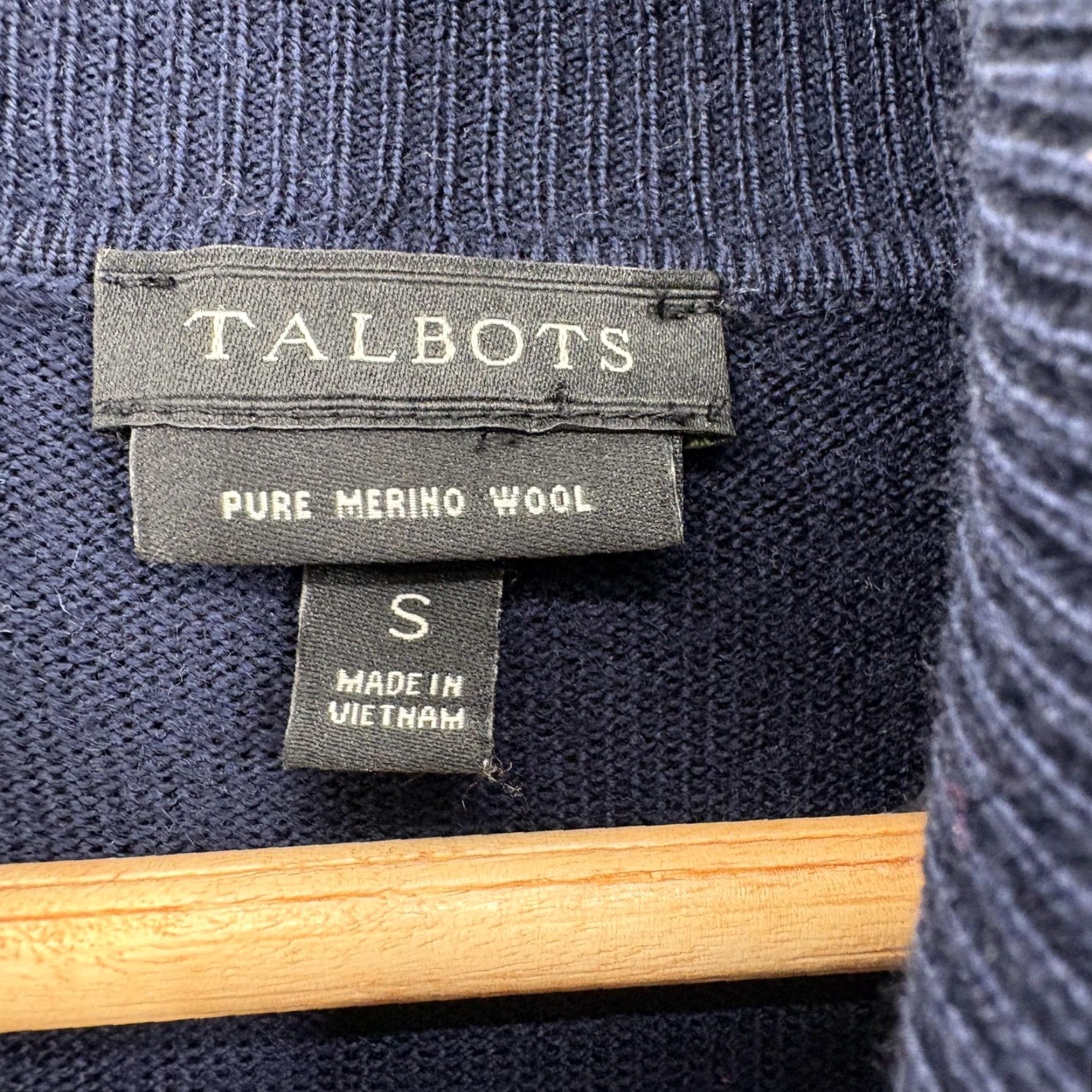 Talbots Talbots Sweater Womens Small Blue 100% Merino Wool Cowl Neck Knit Pullover Cozy Size S / US 4 / IT 40 - 4 Thumbnail