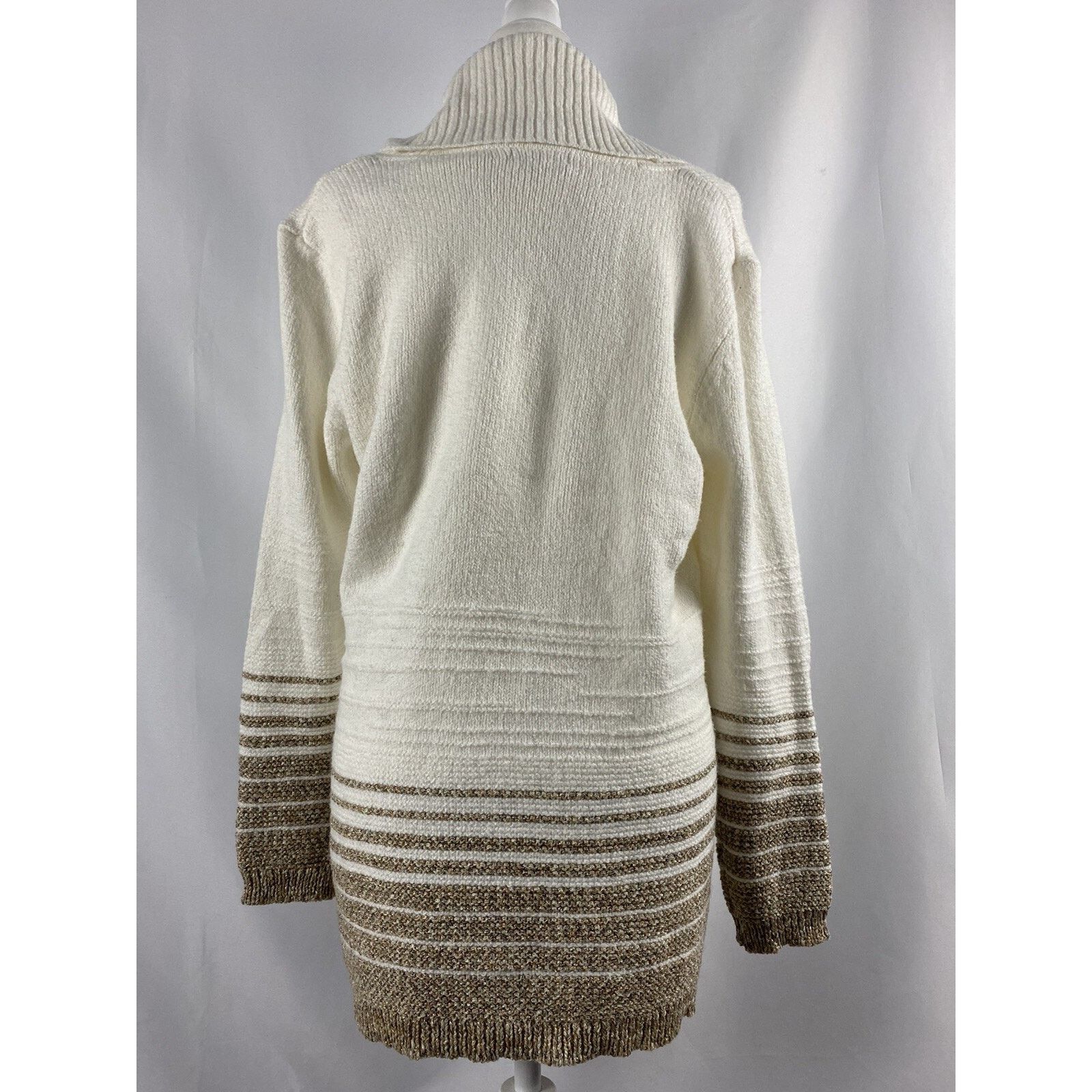 Calvin Klein NWT Calvin Klein Striped Turtleneck Stretch Size L A002097 Size L / US 10 / IT 46 - 6 Thumbnail