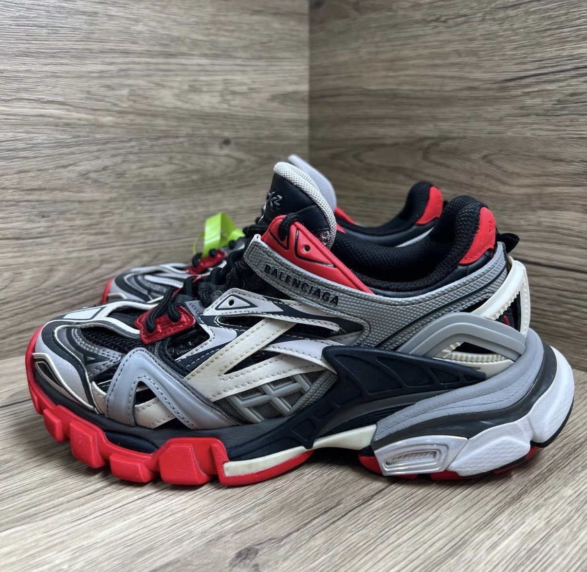 Balenciaga Balenciaga Track 2.0 Red-Grey Dad Sneakers J41 Size US 5 / IT 35 - 1 Thumbnail