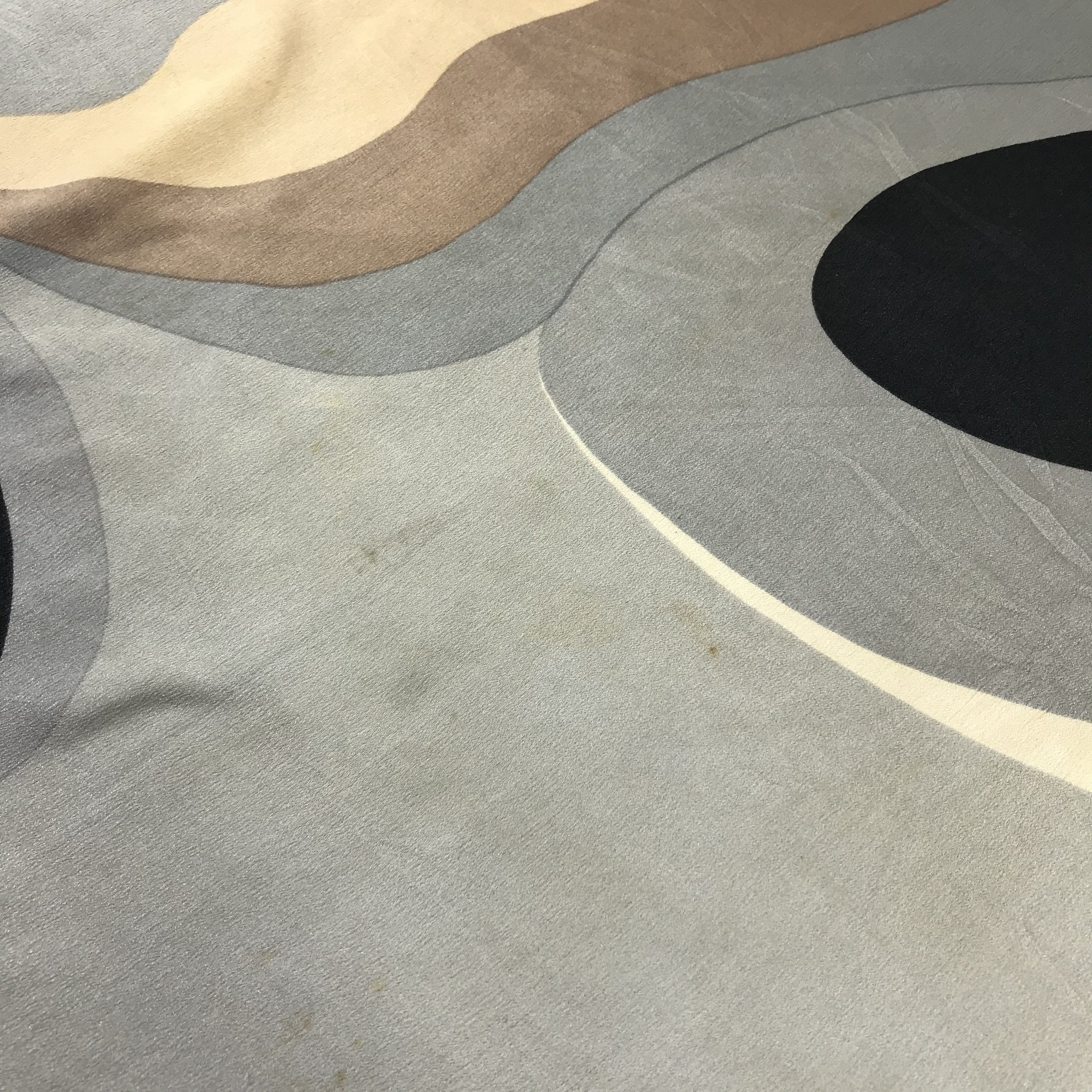Vintage Abstract Design Silk Scarf M96 Size ONE SIZE - 8 Thumbnail
