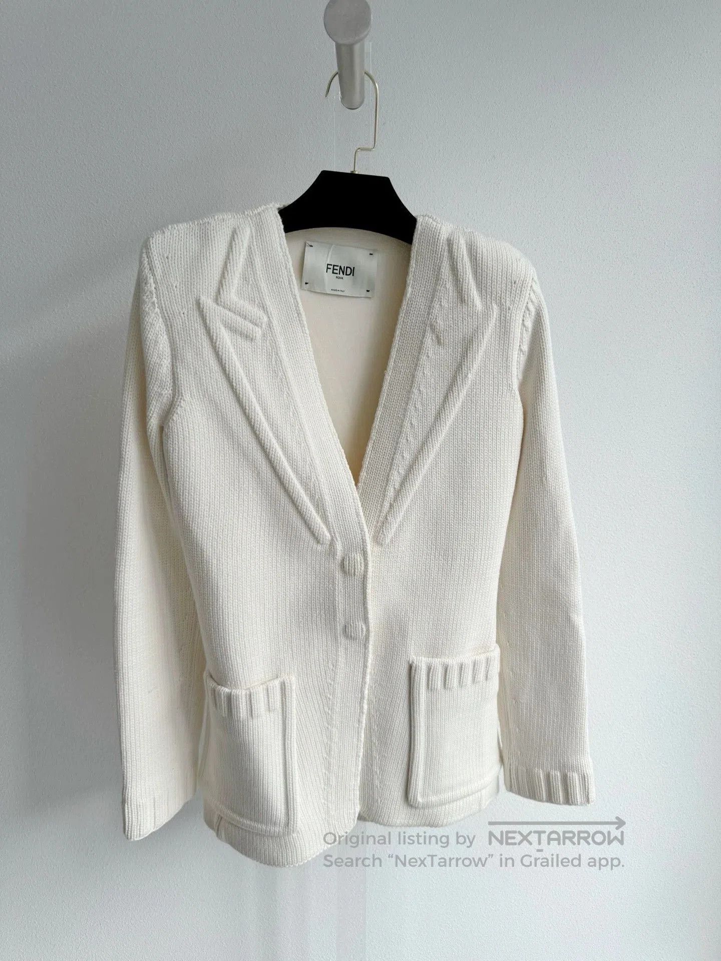 Fendi Fendi Shoulder Pad Blazer Sweater Coat. Size US M / EU 48-50 / 2 - 2 Thumbnail