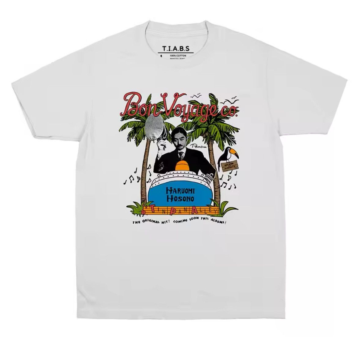 Japanese Brand × Vintage Bon Voyage Haruomi Hosono Graphic Printed Cotton Tshirt Size US XL / EU 56 / 4 - 7 Thumbnail