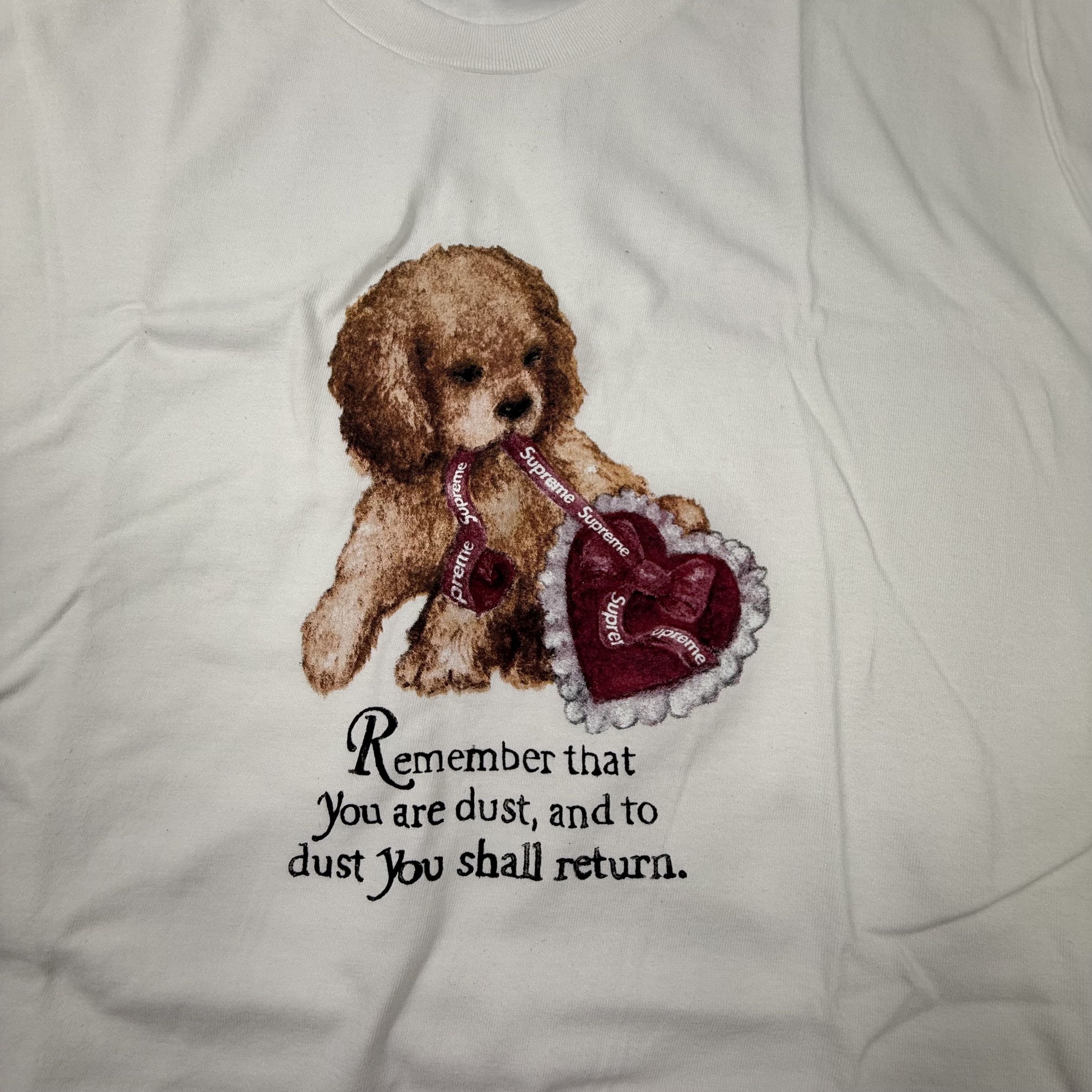 Supreme Supreme Remember Your Dust Tee White XL Puppy Heart T-Shirt Size US XL / EU 56 / 4 - 2 Thumbnail