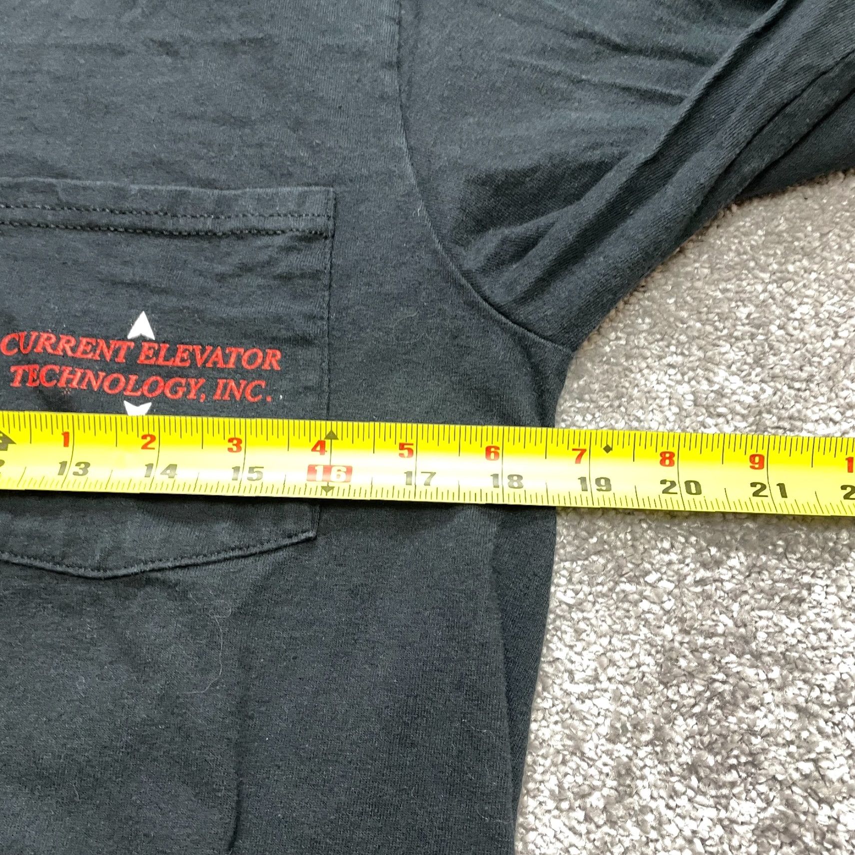 Port & Company Port & Company Shirt Adult Medium Essential Tee Black Pocket Long Sleeve Cotton Size US M / EU 48-50 / 2 - 7 Thumbnail