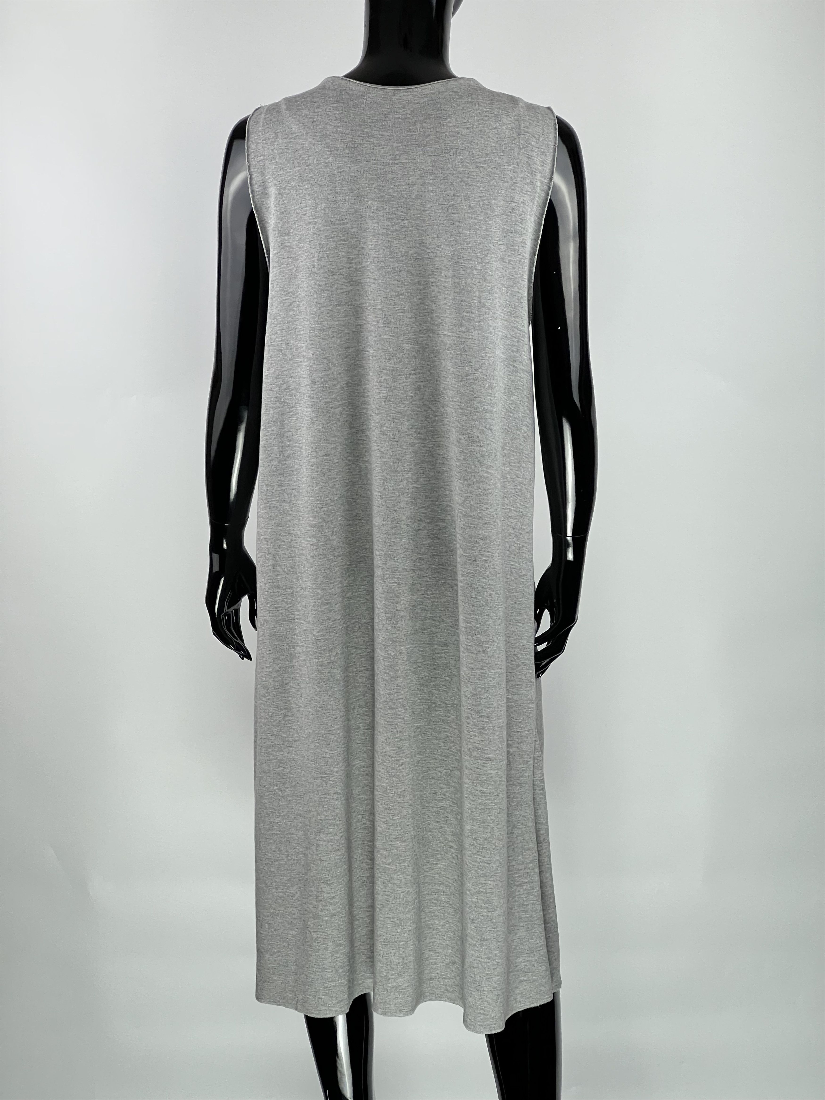 Cos COS Gray Sleeveless Midi Dress Size L Size L / US 10 / IT 46 - 3 Thumbnail