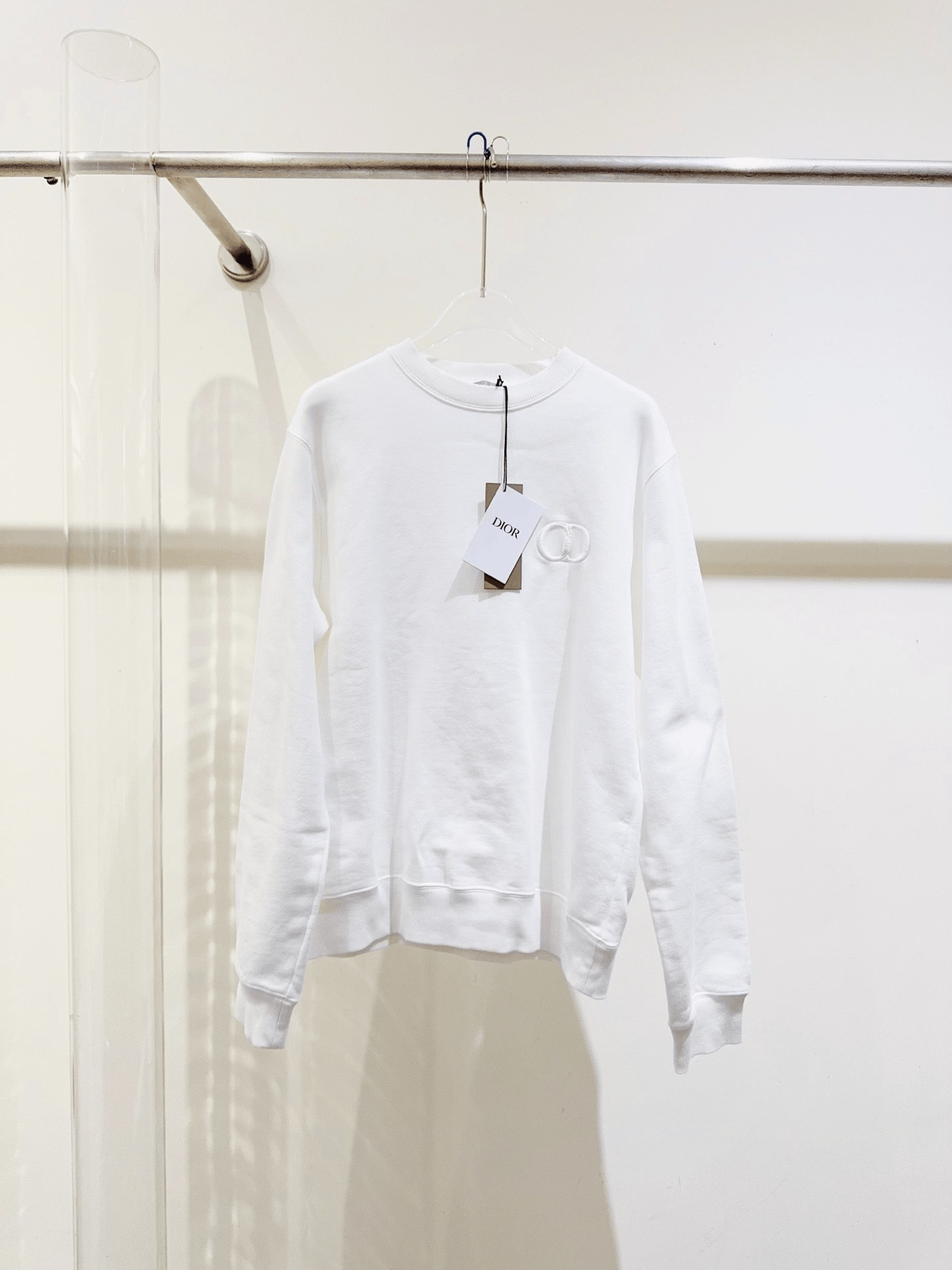Dior Dior White CD Embroidered Logo Hoodie Size US S / EU 44-46 / 1 - 1 Thumbnail
