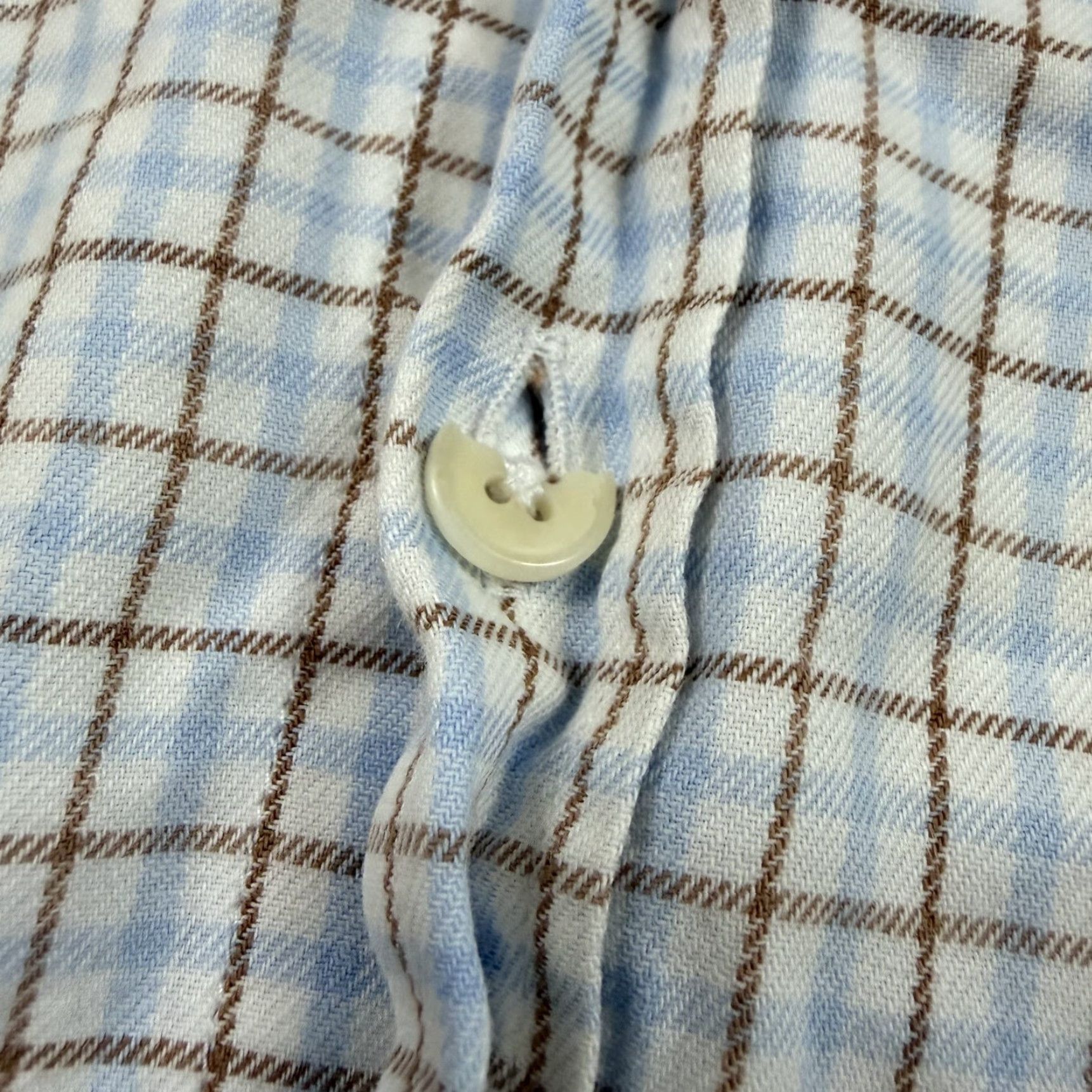 Vintage Onward Reserve Shirt Mens XL Plaid Blue Brown Long Sleeve Button-Up Casual Cotton Size US XL / EU 56 / 4 - 6 Thumbnail