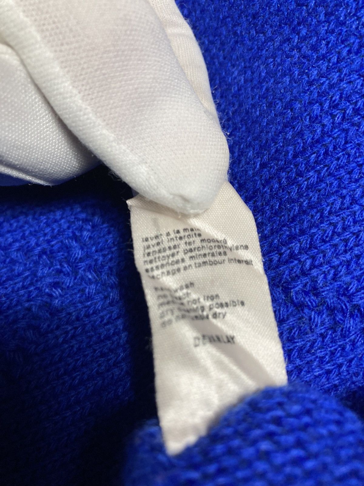 Lacoste Vintage 80s Chemise Lacoste Diamond Blue Knit Wool Sweater Size US L / EU 52-54 / 3 - 8 Thumbnail