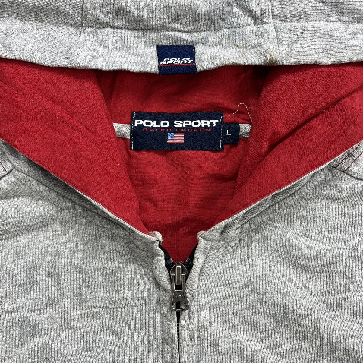 Polo Ralph Lauren 1990’s Vintage Polo Sport Ralph Lauren Small Logo Zip Hoodie Size US L / EU 52-54 / 3 - 4 Thumbnail