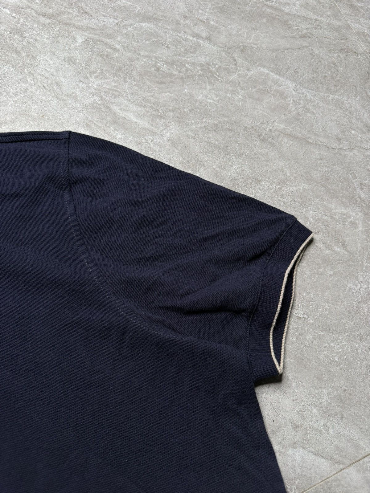 Brunello Cucinelli Brunello Cucinelli Pique Cotton Slimfit Polo Size US L / EU 52-54 / 3 - 4 Thumbnail