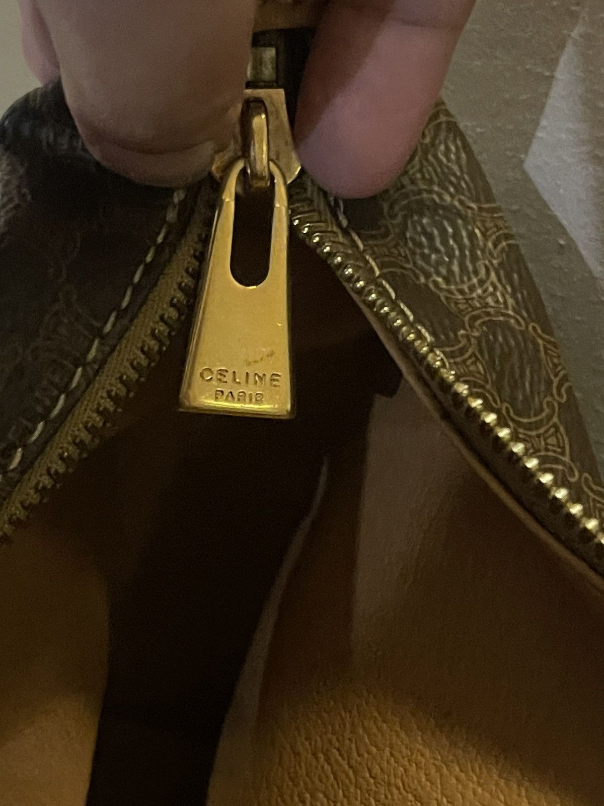 Celine × Vintage Celine Macadam Triomphe Pochette Handbag Size ONE SIZE - 3 Thumbnail