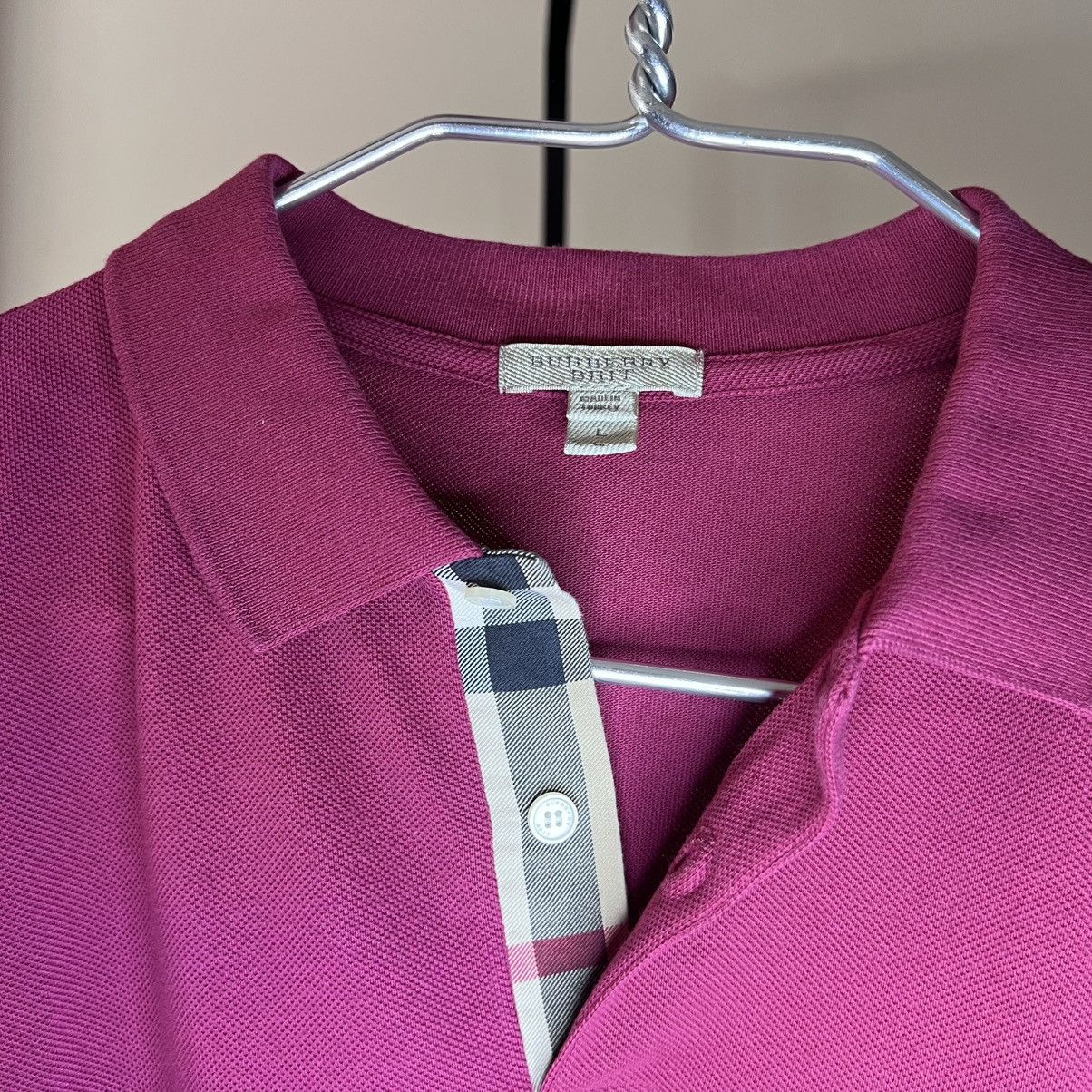 Burberry BURBERRY BRIT POLO MAGENTA- LARGE- PREOWNED Size US L / EU 52-54 / 3 - 4 Thumbnail