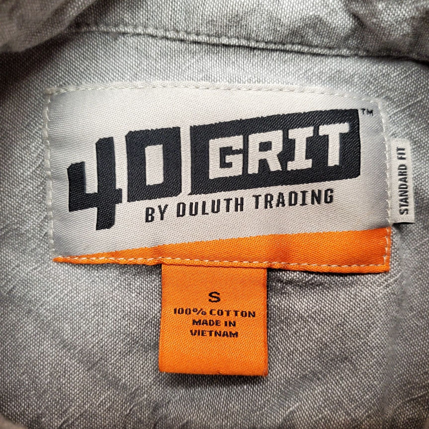 Vintage Duluth Trading 40 Grit Shirt Mens Small Gray Long Sleeve Outdoor Casual Workwear Shirt Size US S / EU 44-46 / 1 - 7 Thumbnail