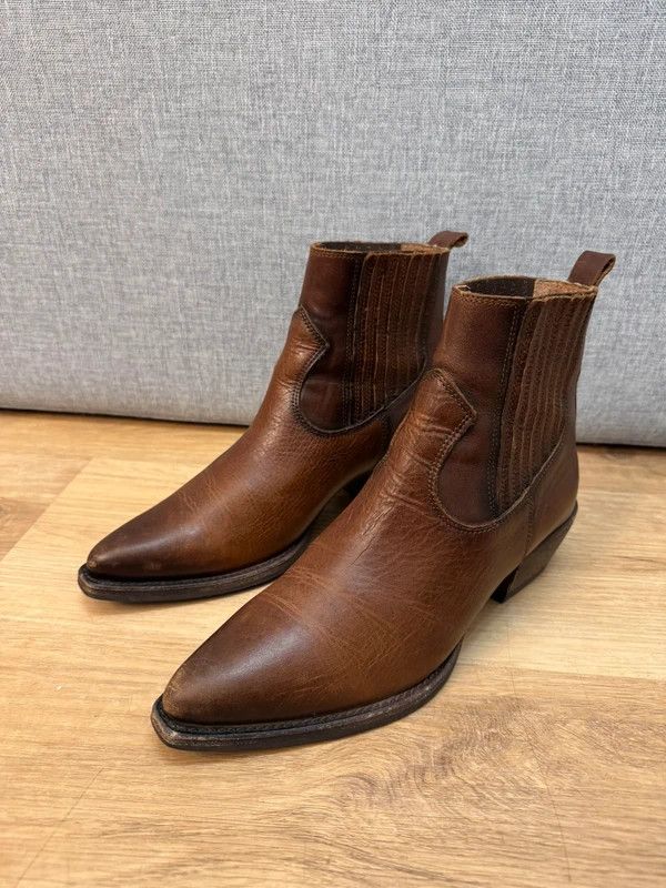 Billi Bi Billi Bi Copenhagen 3610 Leather Cowboy Western Boots 37 Size US 7 / IT 37 - 6 Thumbnail