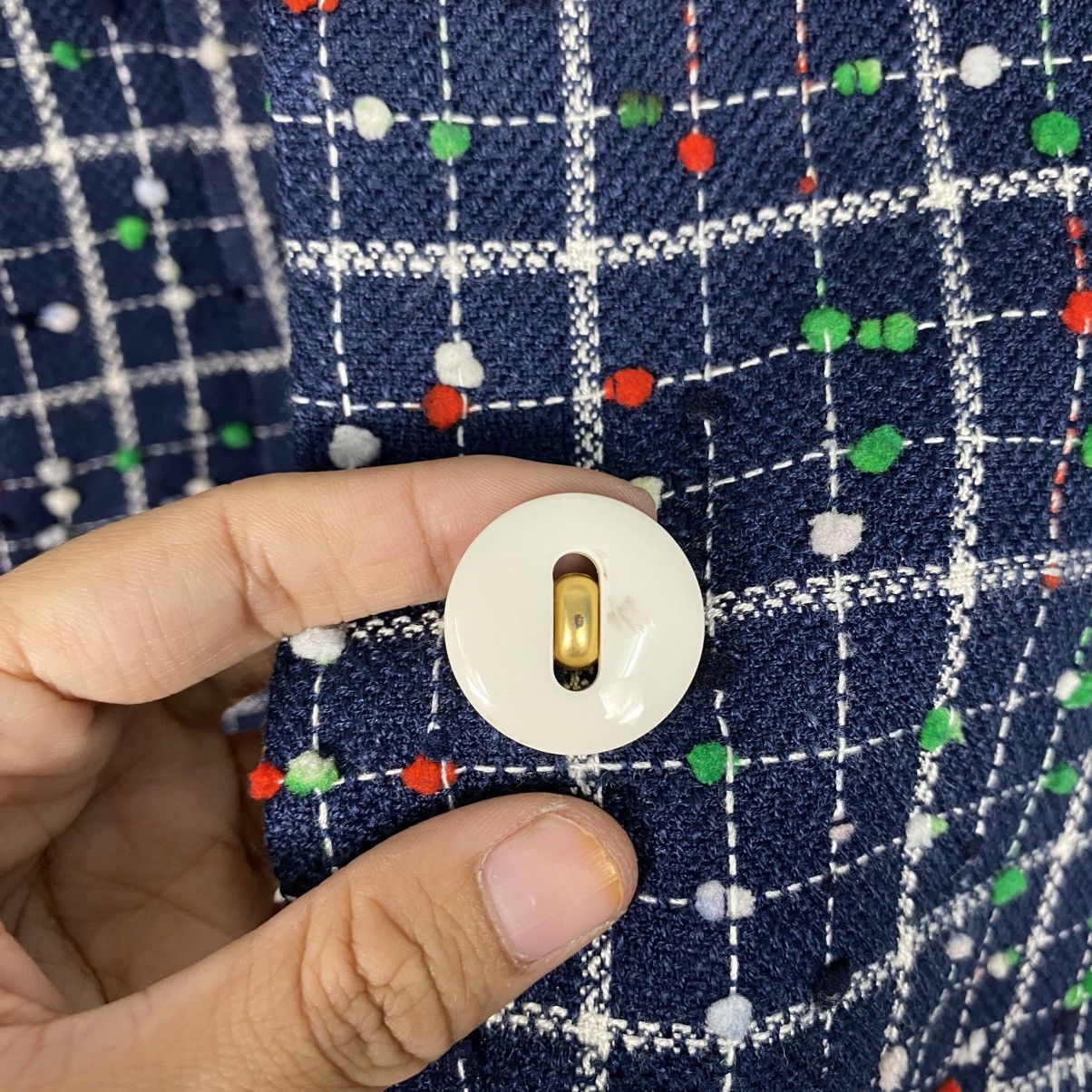 Pierre Cardin 📌Vintage Tweed Jacket Button Pierre Cardin Size M / US 6-8 / IT 42-44 - 17 Thumbnail