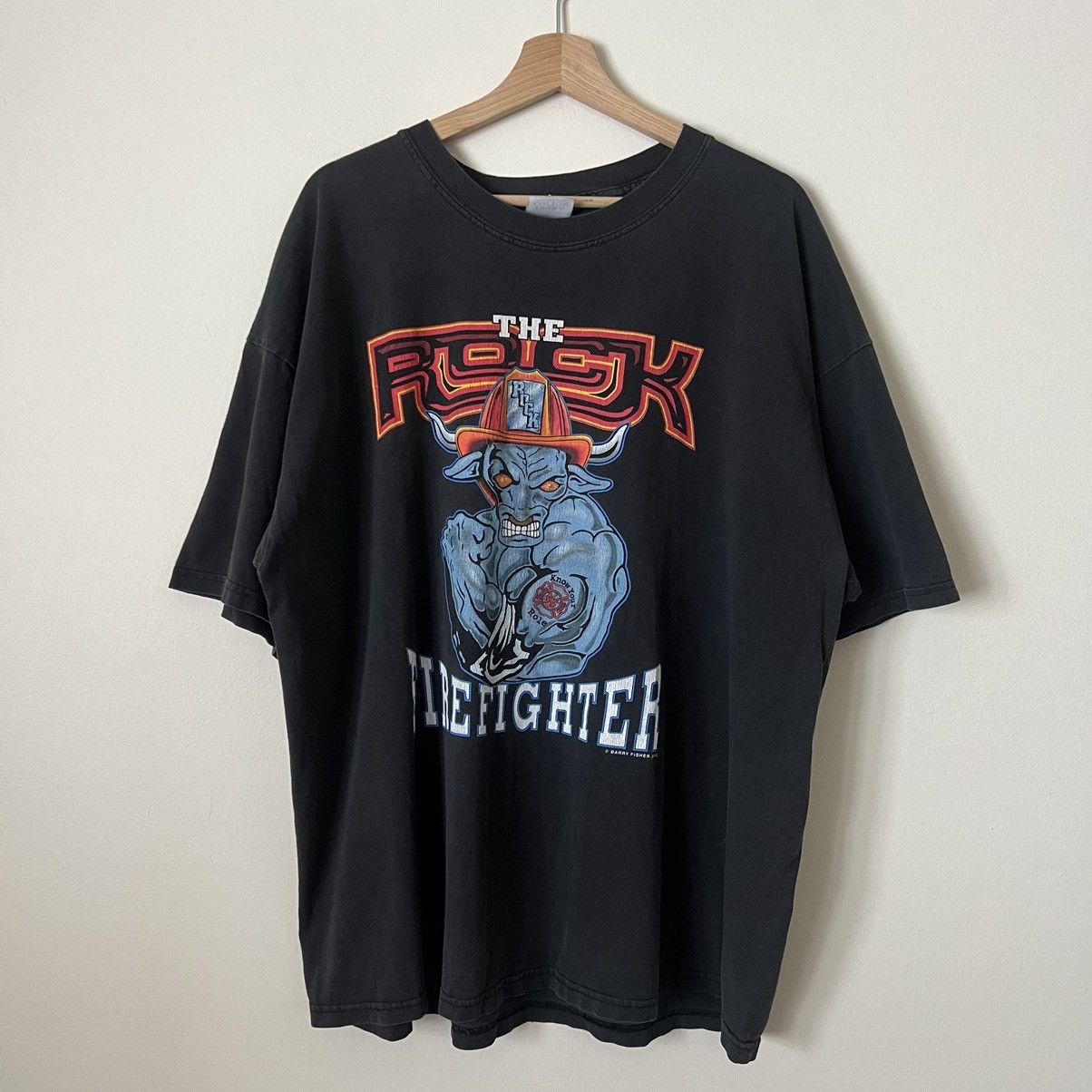 image of 2000 Vintage The Rock Tee in Black, Men's (Size XL)