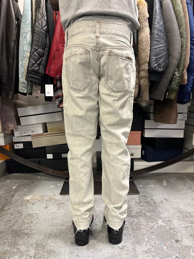 Dolce & Gabbana 2000s Dolce & Gabbana Distressed Painted Grey Denim Jeans Size US 32 / EU 48 - 6 Thumbnail