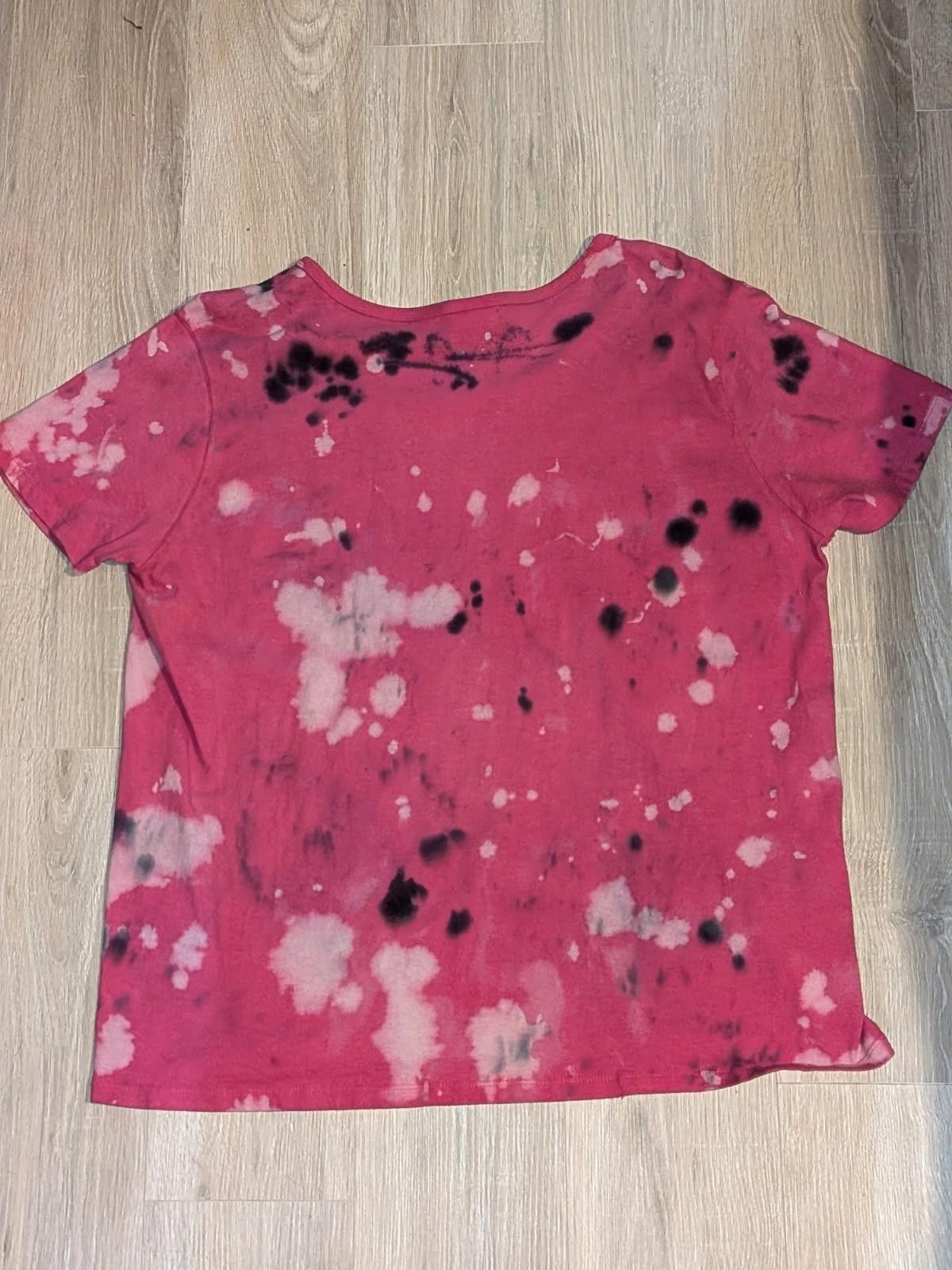 Hanes Women's Upcycled Tie-Dye Splatter Bleach Graffiti T-Shirt XL Size XL / US 12-14 / IT 48-50 - 7 Thumbnail