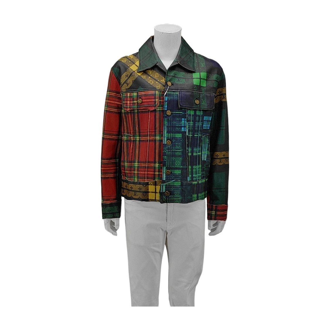 Louis Vuitton Louis Vuitton Monogram Plaid Leather Jacket 52 Size US L / EU 52-54 / 3 - 1 Thumbnail