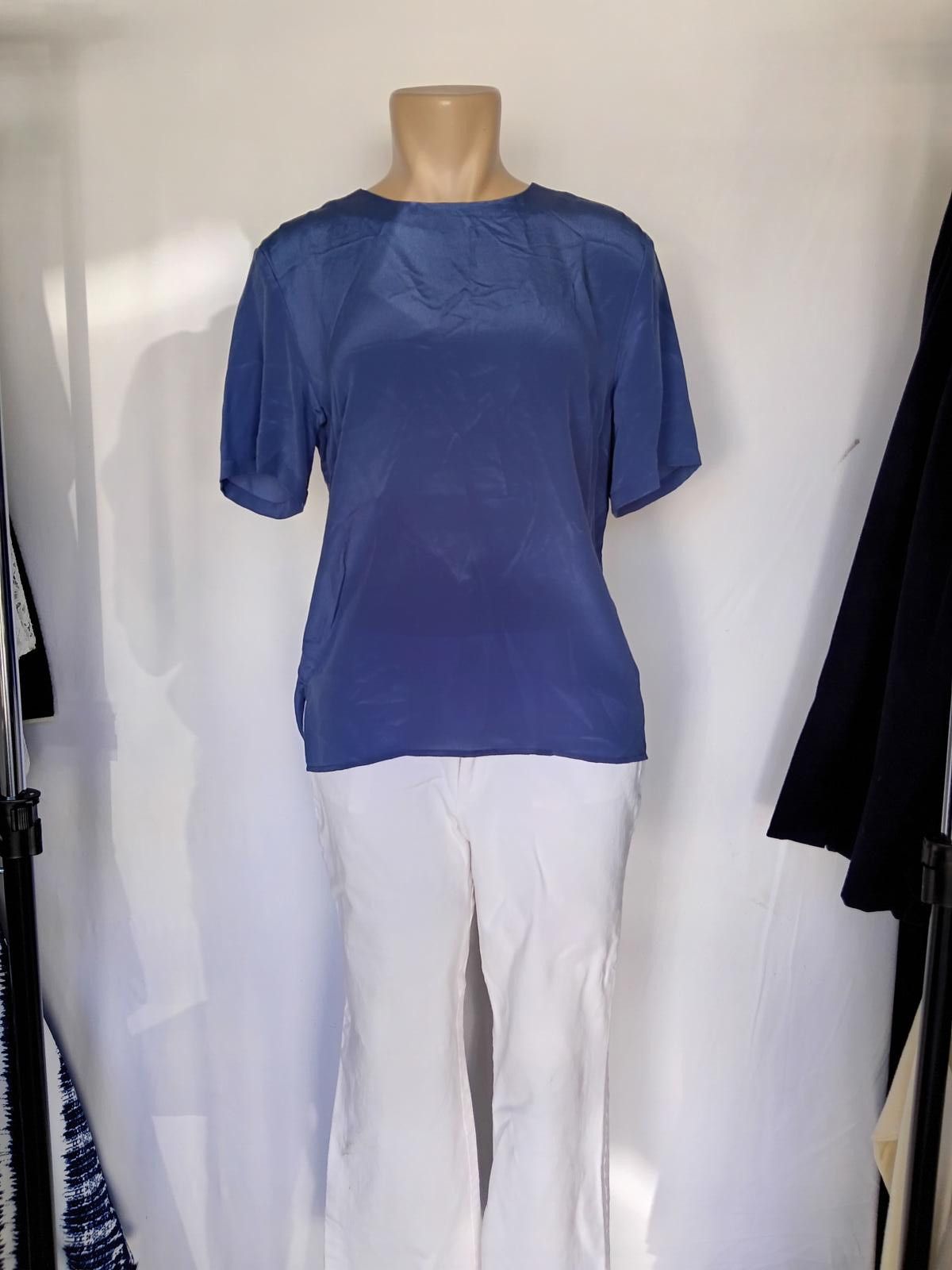 Designer Chic Light Blue Short Sleeve Top by Anna and David Size S / US 4 / IT 40 - 1 Thumbnail