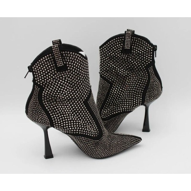 I.N.C INC Womens Oaklynne Black Rhinestone Booties NIB Size 7 Size US 7 / IT 37 - 4 Thumbnail