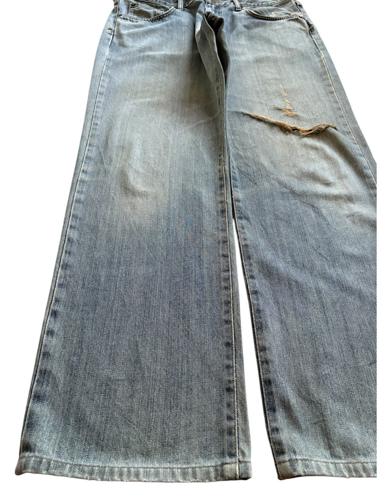 Edwin Vintage Japanese Edwin Rusty Mud Wash Ripped Baggy Jeans Size US 36 / EU 52 - 6 Thumbnail